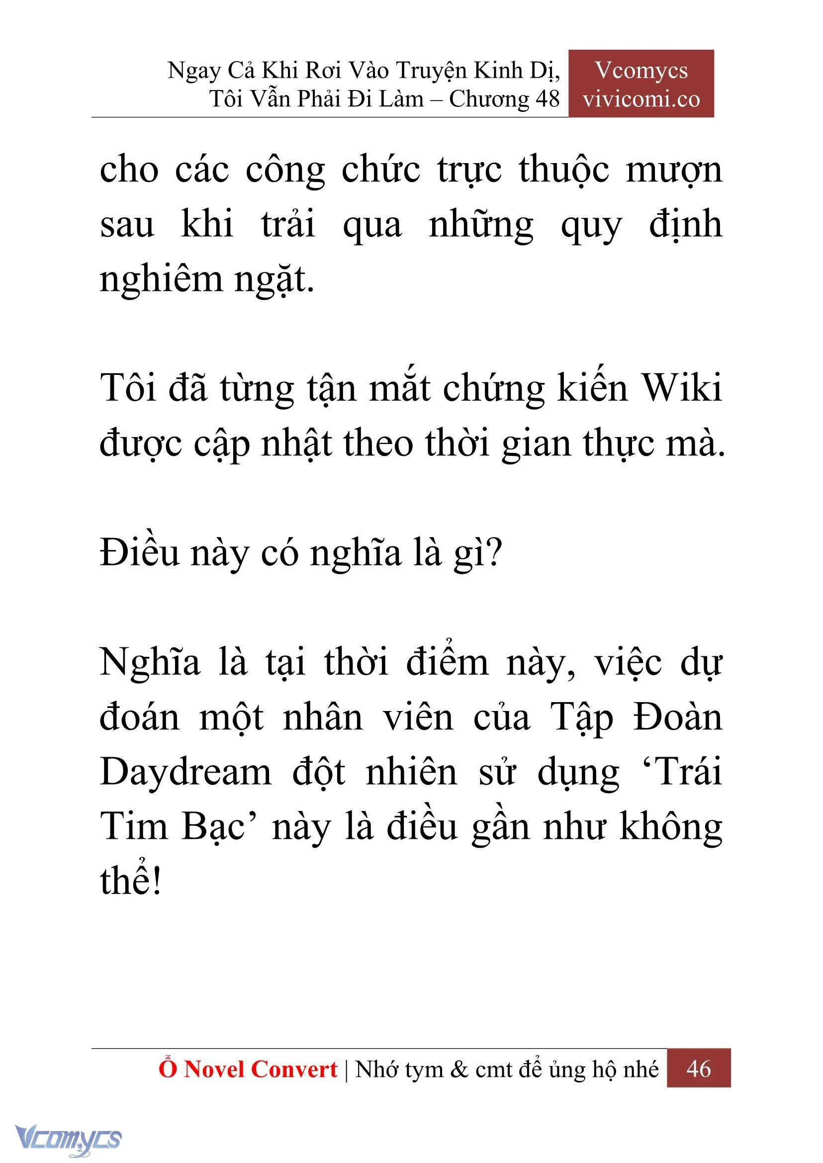 [Novel] Ngay Cả Khi Rơi Vào Truyện Kinh Dị, Tôi Vẫn Phải Đi Làm Chapter  48 - 48