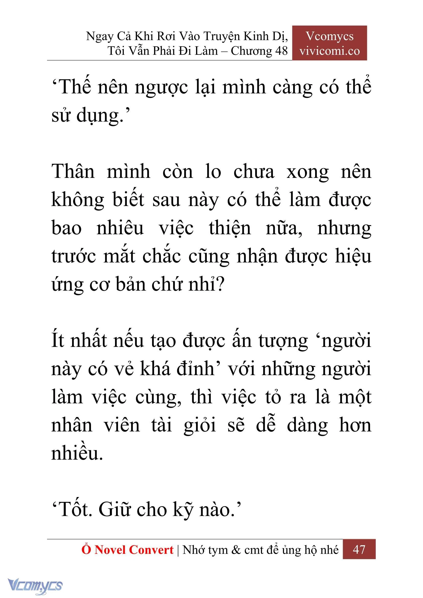 [Novel] Ngay Cả Khi Rơi Vào Truyện Kinh Dị, Tôi Vẫn Phải Đi Làm Chapter  48 - 49