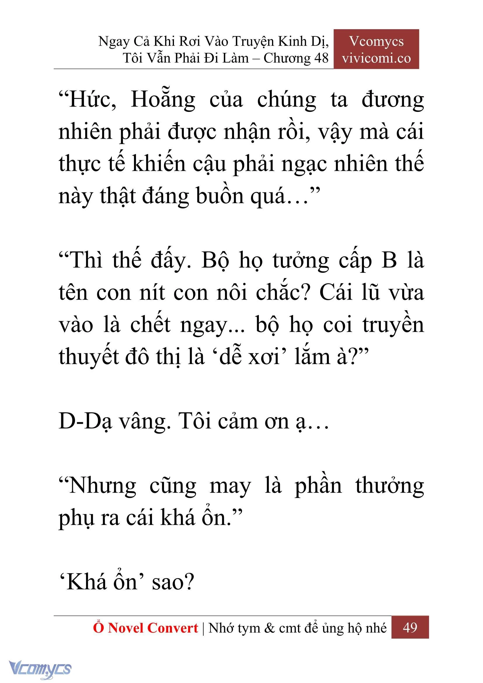 [Novel] Ngay Cả Khi Rơi Vào Truyện Kinh Dị, Tôi Vẫn Phải Đi Làm Chapter  48 - 51