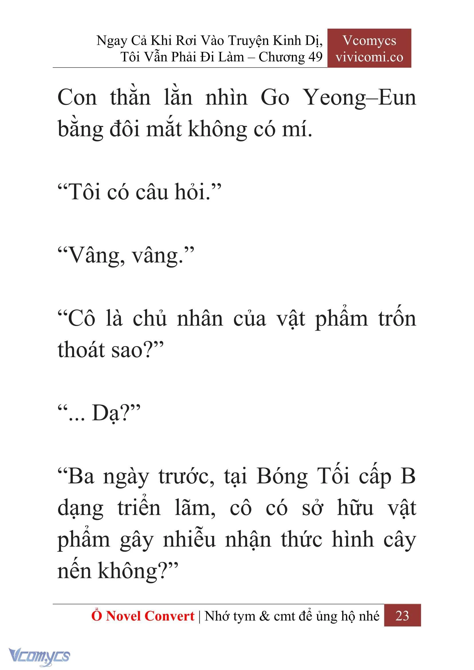 [Novel] Ngay Cả Khi Rơi Vào Truyện Kinh Dị, Tôi Vẫn Phải Đi Làm Chapter  49 - 25