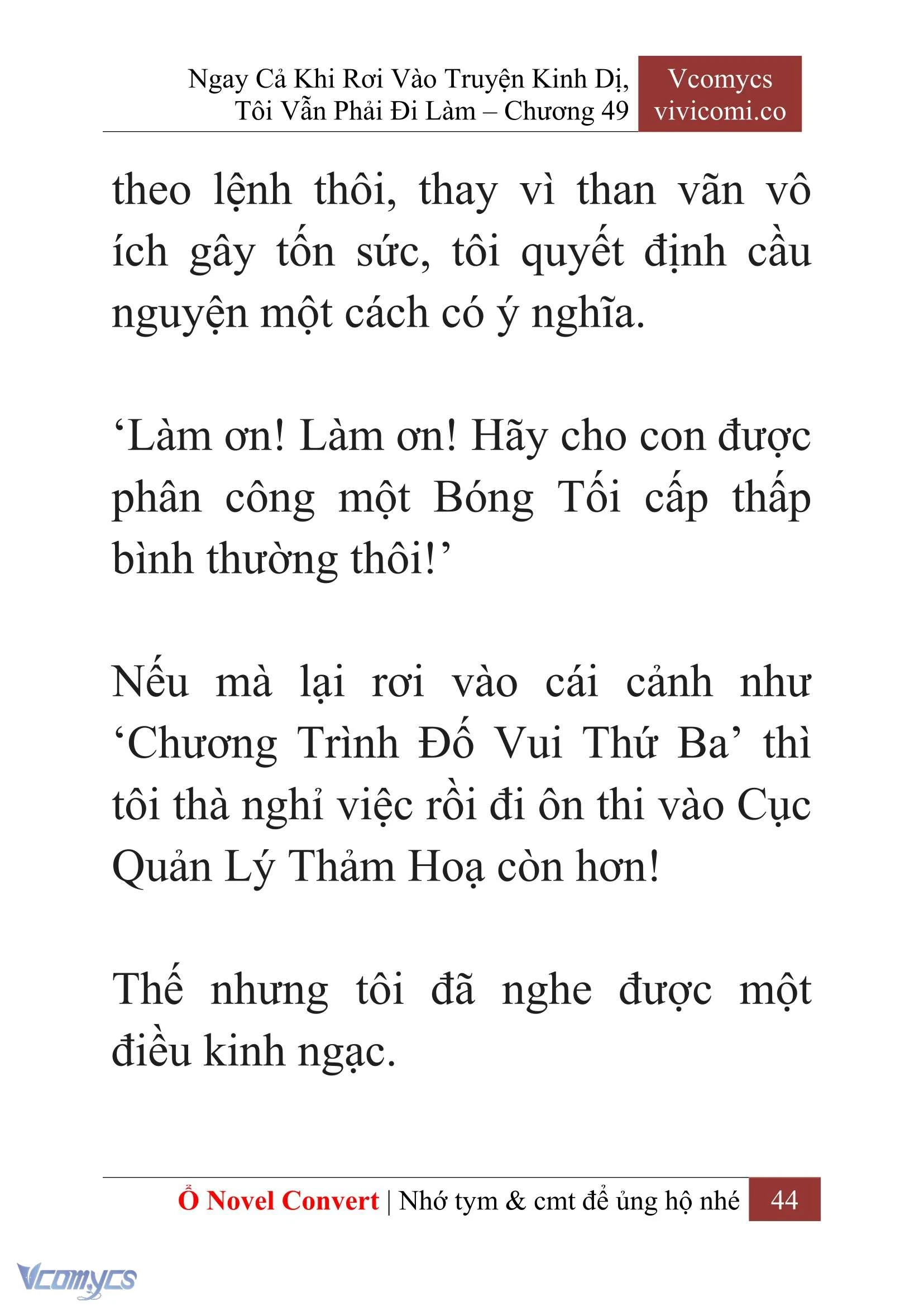 [Novel] Ngay Cả Khi Rơi Vào Truyện Kinh Dị, Tôi Vẫn Phải Đi Làm Chapter  49 - 46