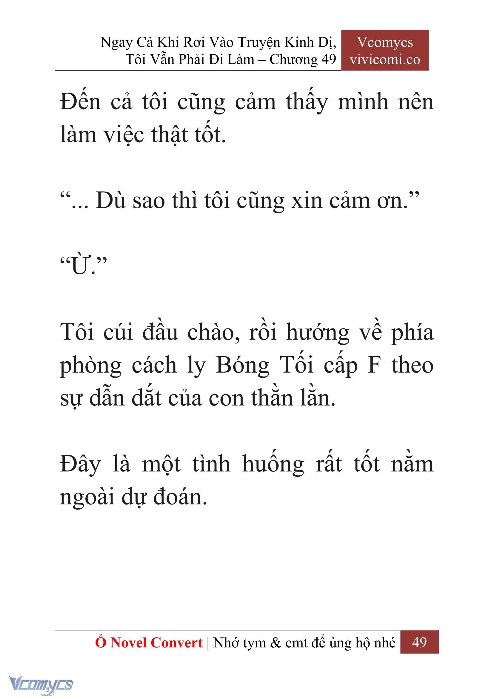 [Novel] Ngay Cả Khi Rơi Vào Truyện Kinh Dị, Tôi Vẫn Phải Đi Làm Chapter  49 - 51