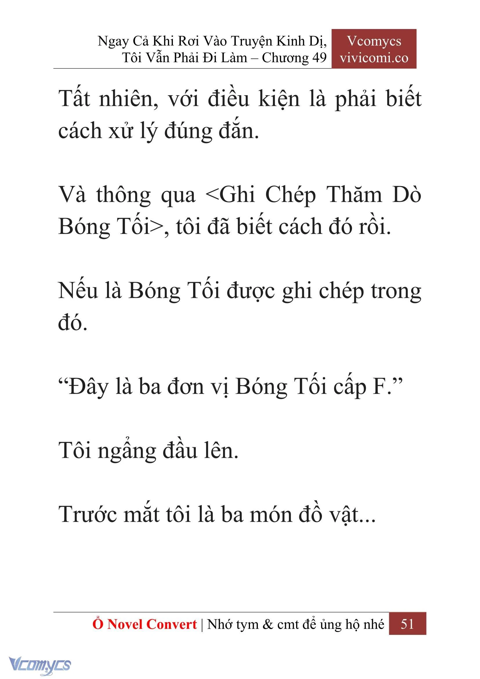 [Novel] Ngay Cả Khi Rơi Vào Truyện Kinh Dị, Tôi Vẫn Phải Đi Làm Chapter  49 - 53