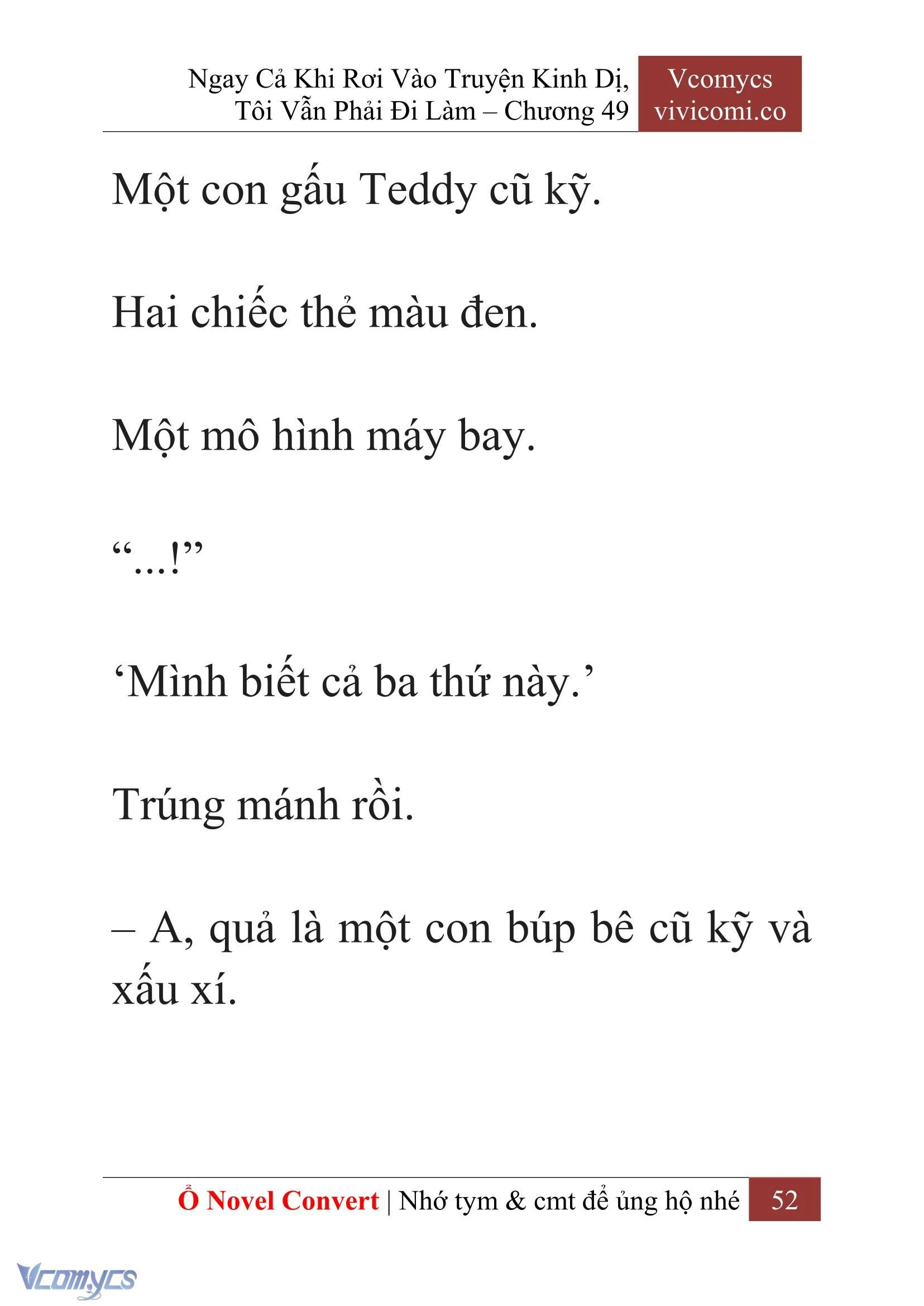 [Novel] Ngay Cả Khi Rơi Vào Truyện Kinh Dị, Tôi Vẫn Phải Đi Làm Chapter  49 - 54
