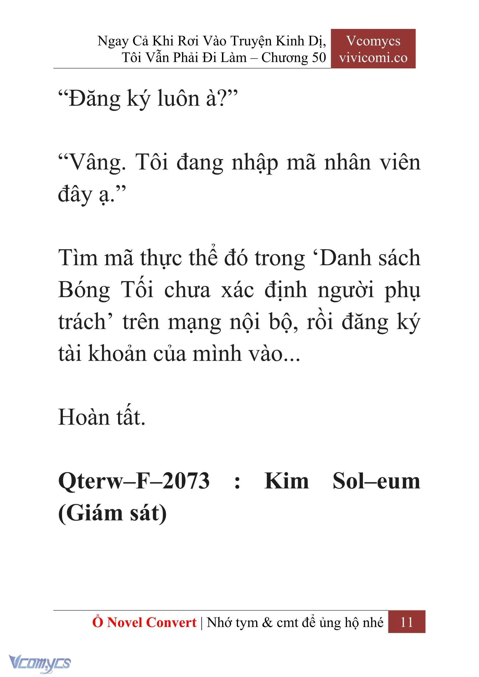 [Novel] Ngay Cả Khi Rơi Vào Truyện Kinh Dị, Tôi Vẫn Phải Đi Làm Chapter  50 - 13