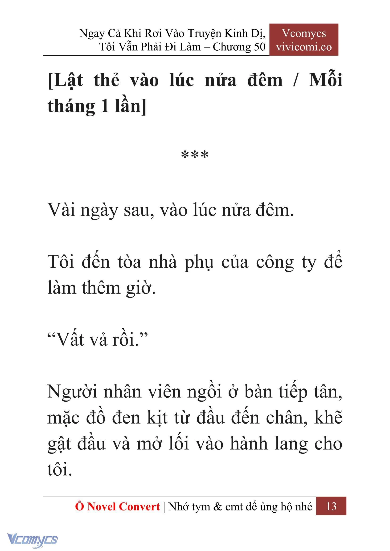 [Novel] Ngay Cả Khi Rơi Vào Truyện Kinh Dị, Tôi Vẫn Phải Đi Làm Chapter  50 - 15