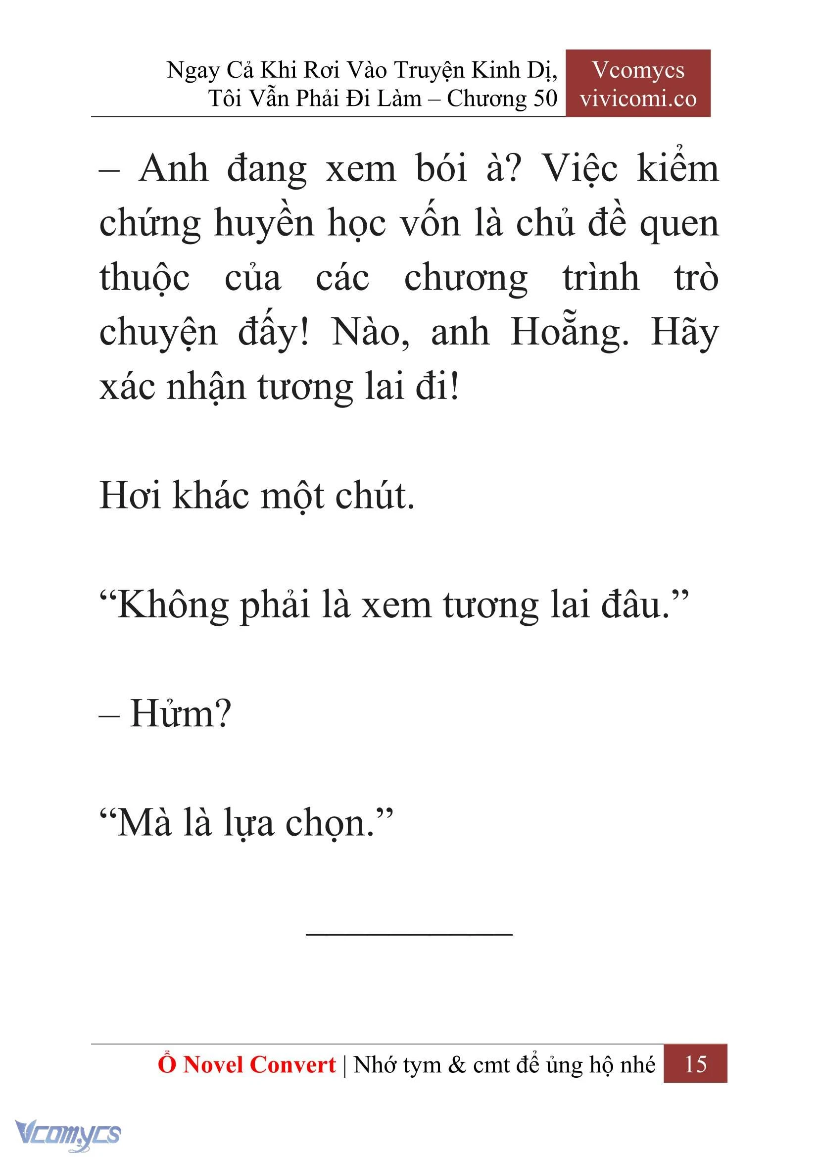 [Novel] Ngay Cả Khi Rơi Vào Truyện Kinh Dị, Tôi Vẫn Phải Đi Làm Chapter  50 - 17