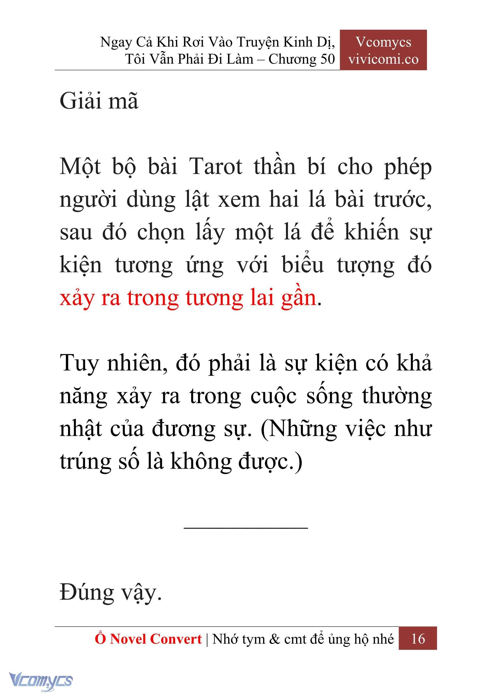 [Novel] Ngay Cả Khi Rơi Vào Truyện Kinh Dị, Tôi Vẫn Phải Đi Làm Chapter  50 - 18