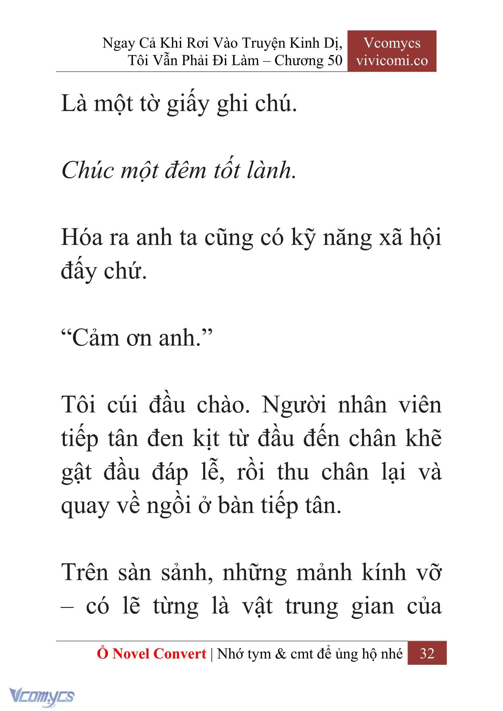 [Novel] Ngay Cả Khi Rơi Vào Truyện Kinh Dị, Tôi Vẫn Phải Đi Làm Chapter  50 - 34
