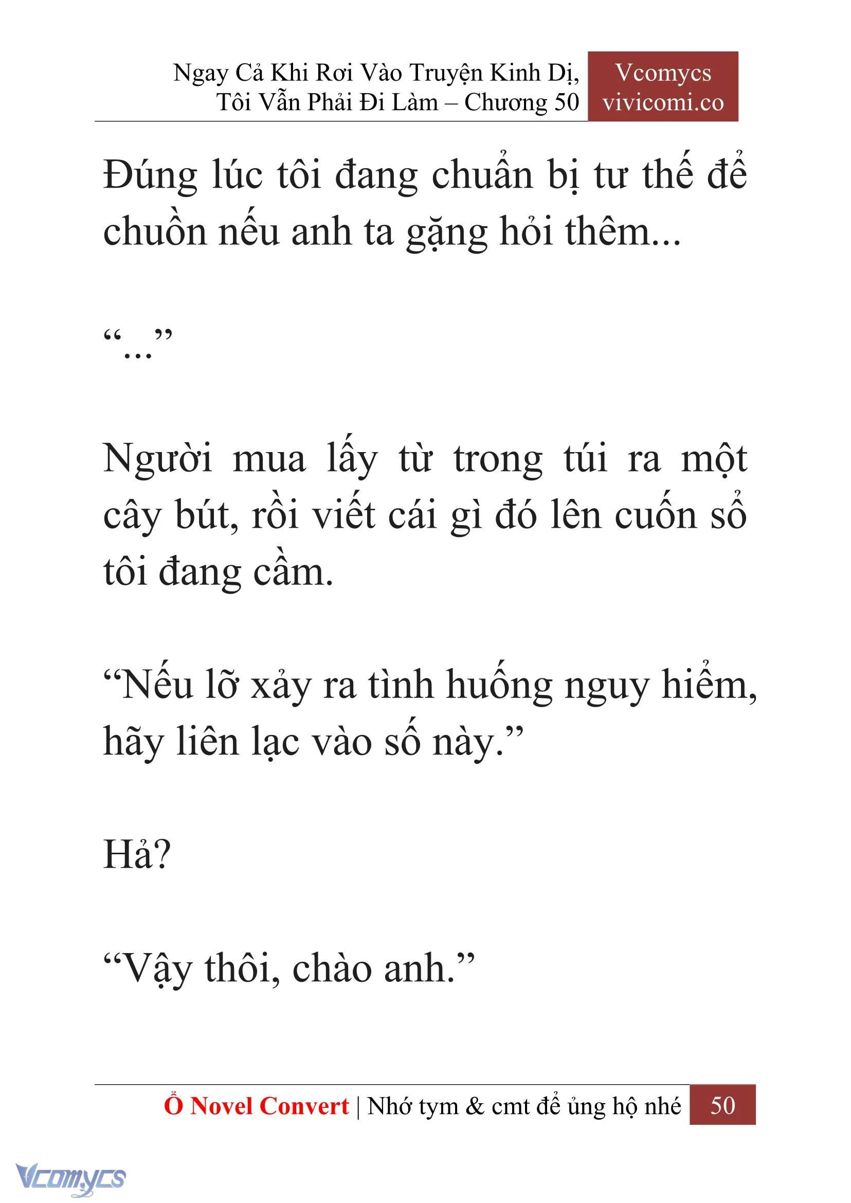 [Novel] Ngay Cả Khi Rơi Vào Truyện Kinh Dị, Tôi Vẫn Phải Đi Làm Chapter  50 - 52