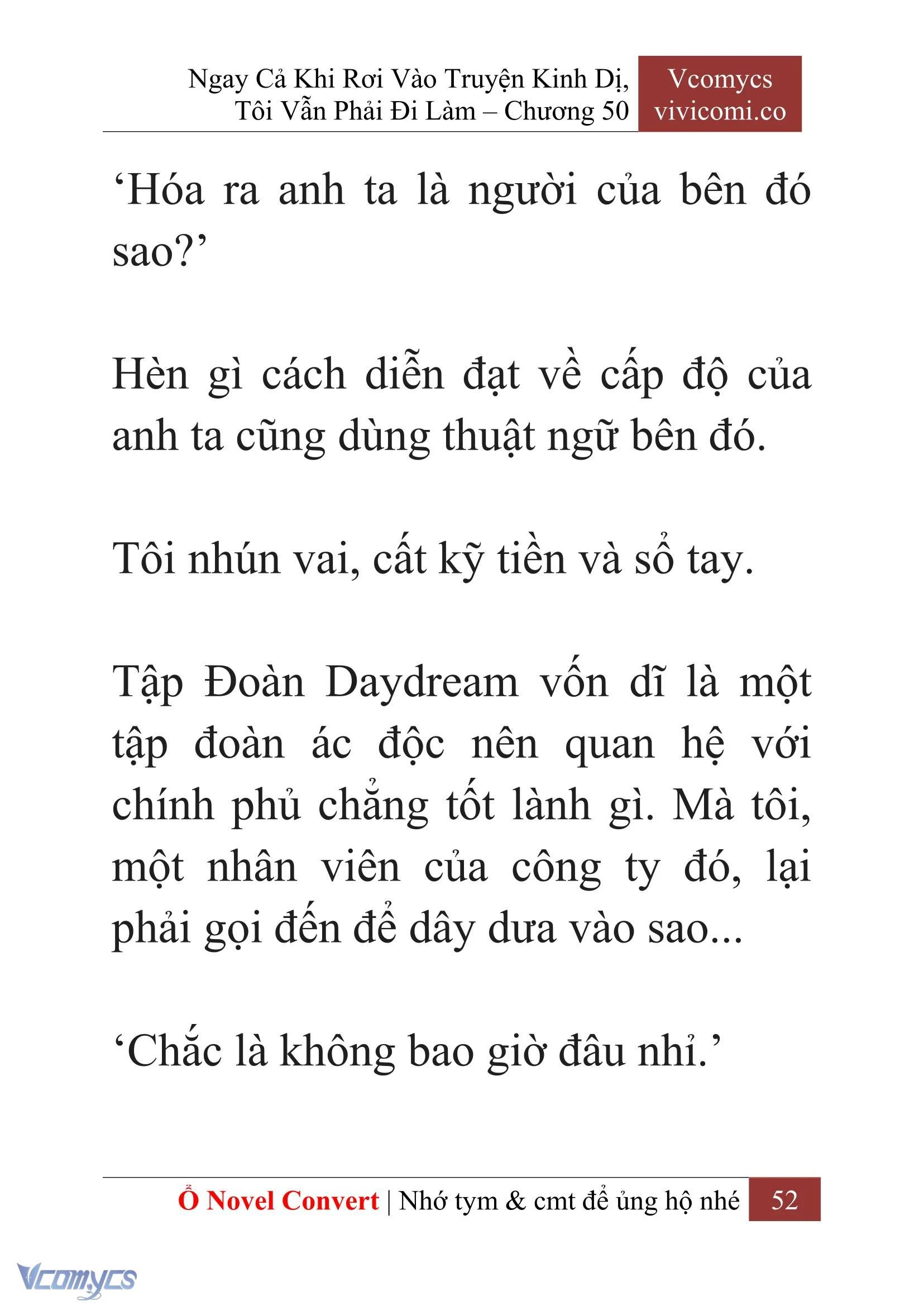 [Novel] Ngay Cả Khi Rơi Vào Truyện Kinh Dị, Tôi Vẫn Phải Đi Làm Chapter  50 - 54