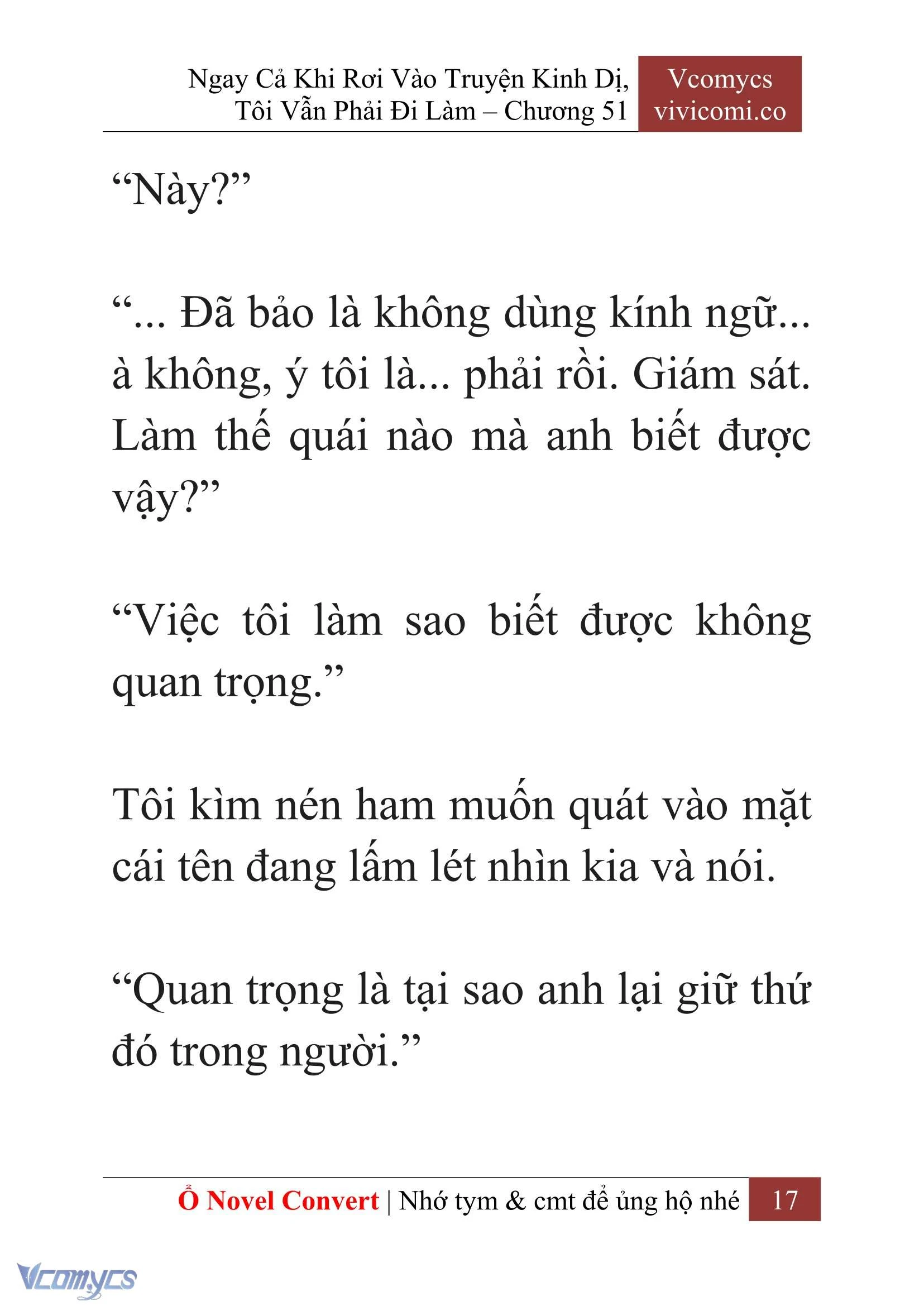 [Novel] Ngay Cả Khi Rơi Vào Truyện Kinh Dị, Tôi Vẫn Phải Đi Làm Chapter  51 - 19