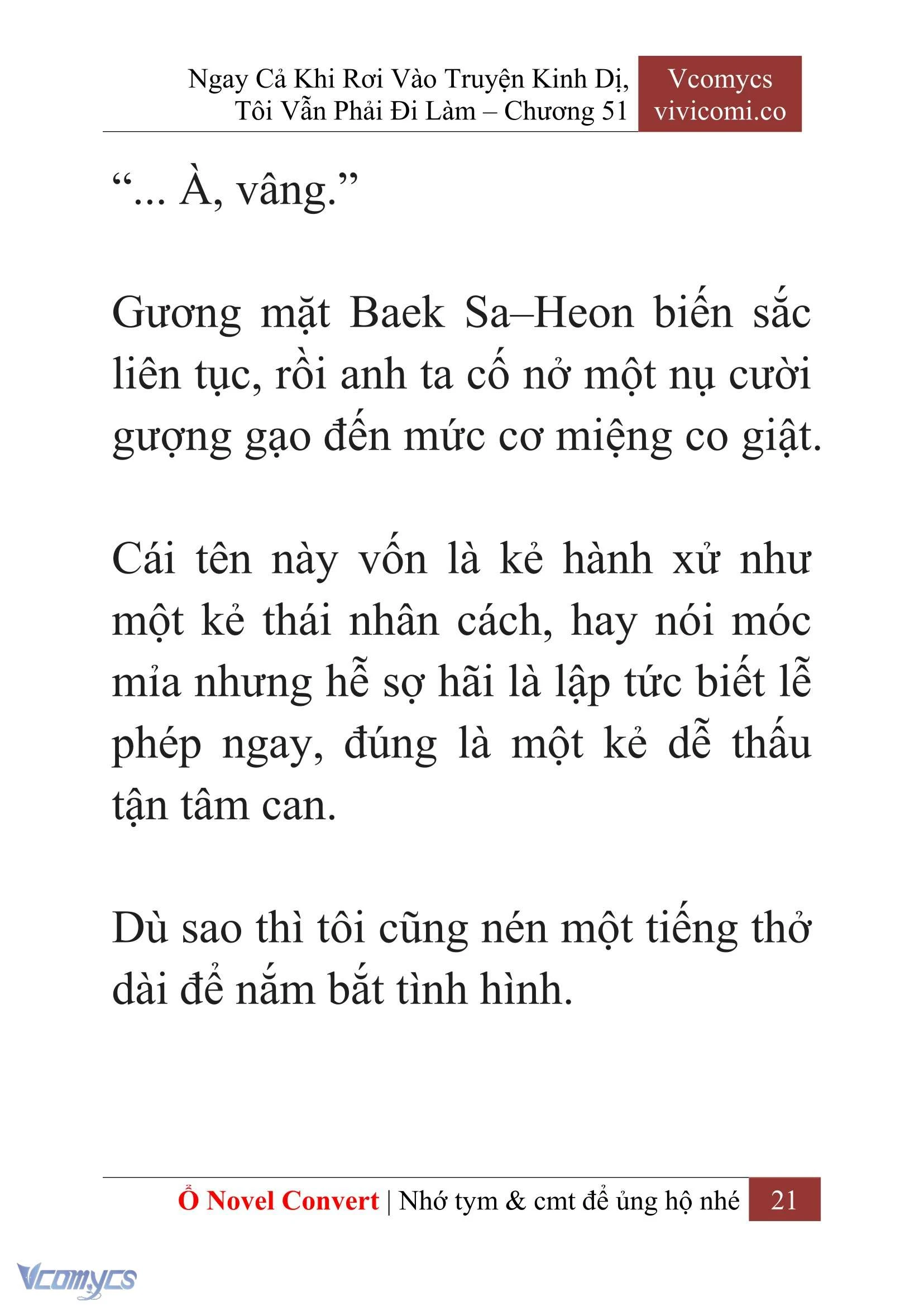 [Novel] Ngay Cả Khi Rơi Vào Truyện Kinh Dị, Tôi Vẫn Phải Đi Làm Chapter  51 - 23
