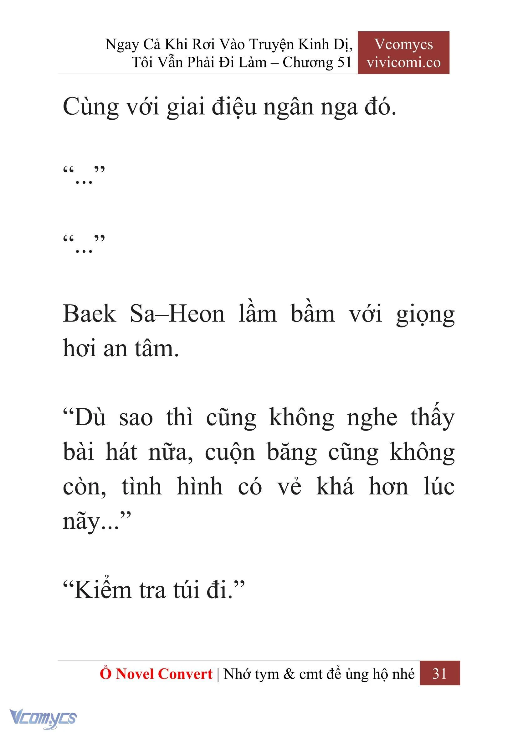[Novel] Ngay Cả Khi Rơi Vào Truyện Kinh Dị, Tôi Vẫn Phải Đi Làm Chapter  51 - 33