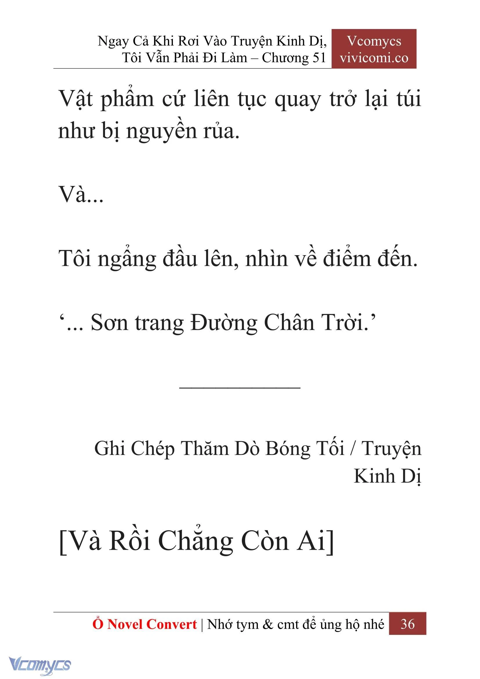 [Novel] Ngay Cả Khi Rơi Vào Truyện Kinh Dị, Tôi Vẫn Phải Đi Làm Chapter  51 - 38