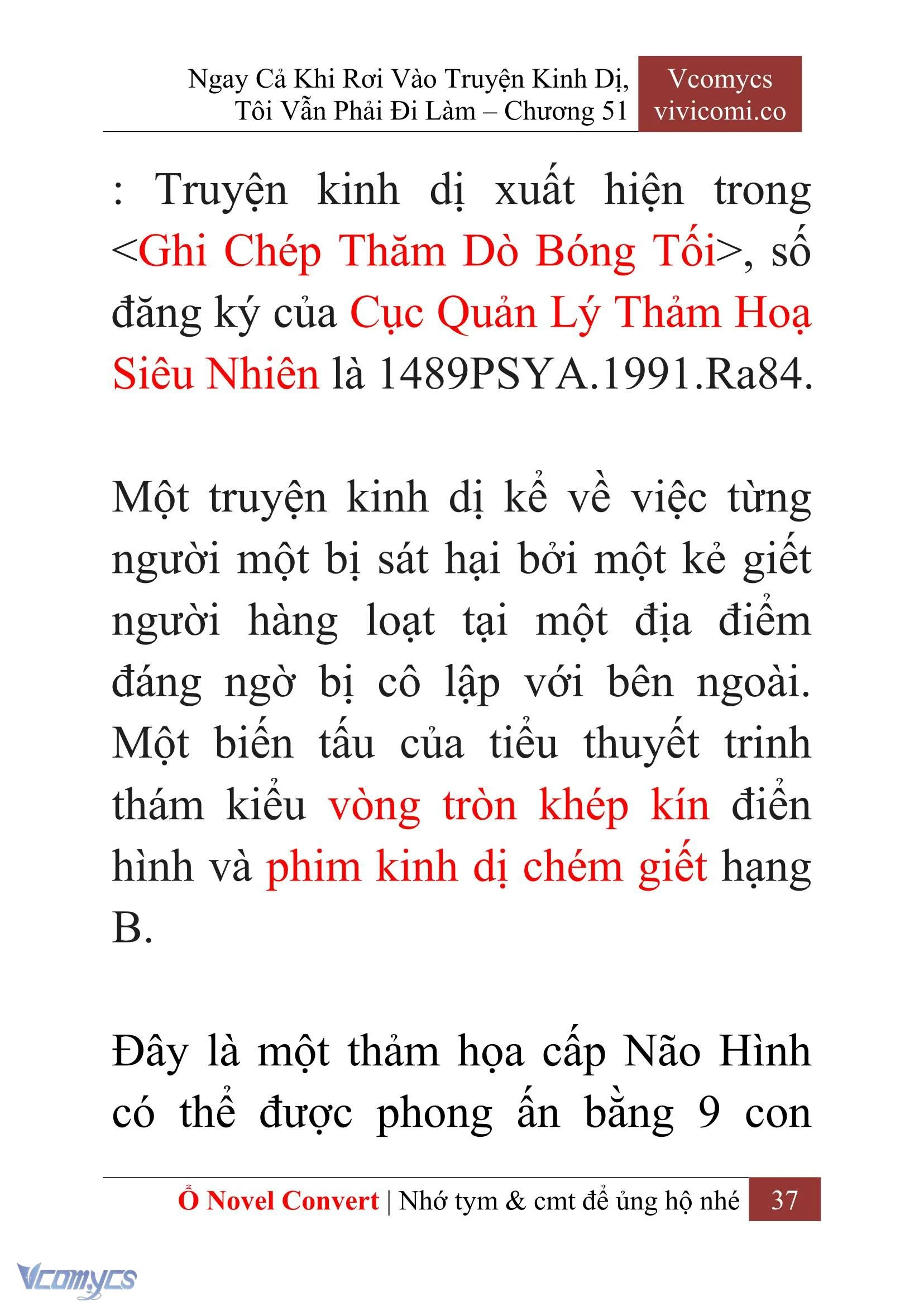[Novel] Ngay Cả Khi Rơi Vào Truyện Kinh Dị, Tôi Vẫn Phải Đi Làm Chapter  51 - 39