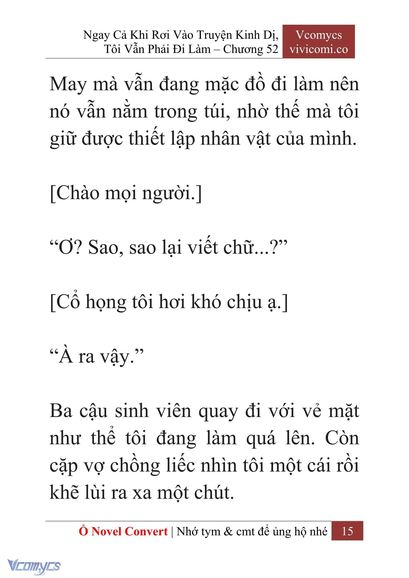 [Novel] Ngay Cả Khi Rơi Vào Truyện Kinh Dị, Tôi Vẫn Phải Đi Làm Chapter  52 - 17