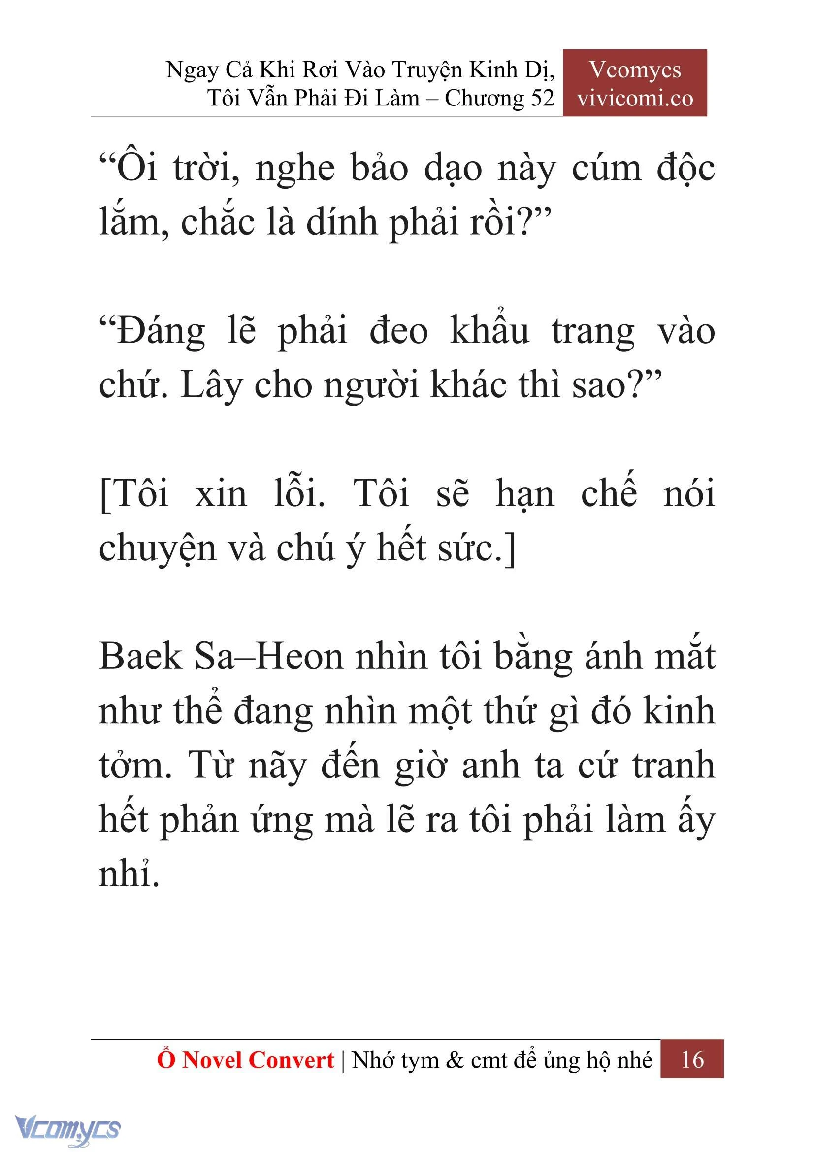[Novel] Ngay Cả Khi Rơi Vào Truyện Kinh Dị, Tôi Vẫn Phải Đi Làm Chapter  52 - 18