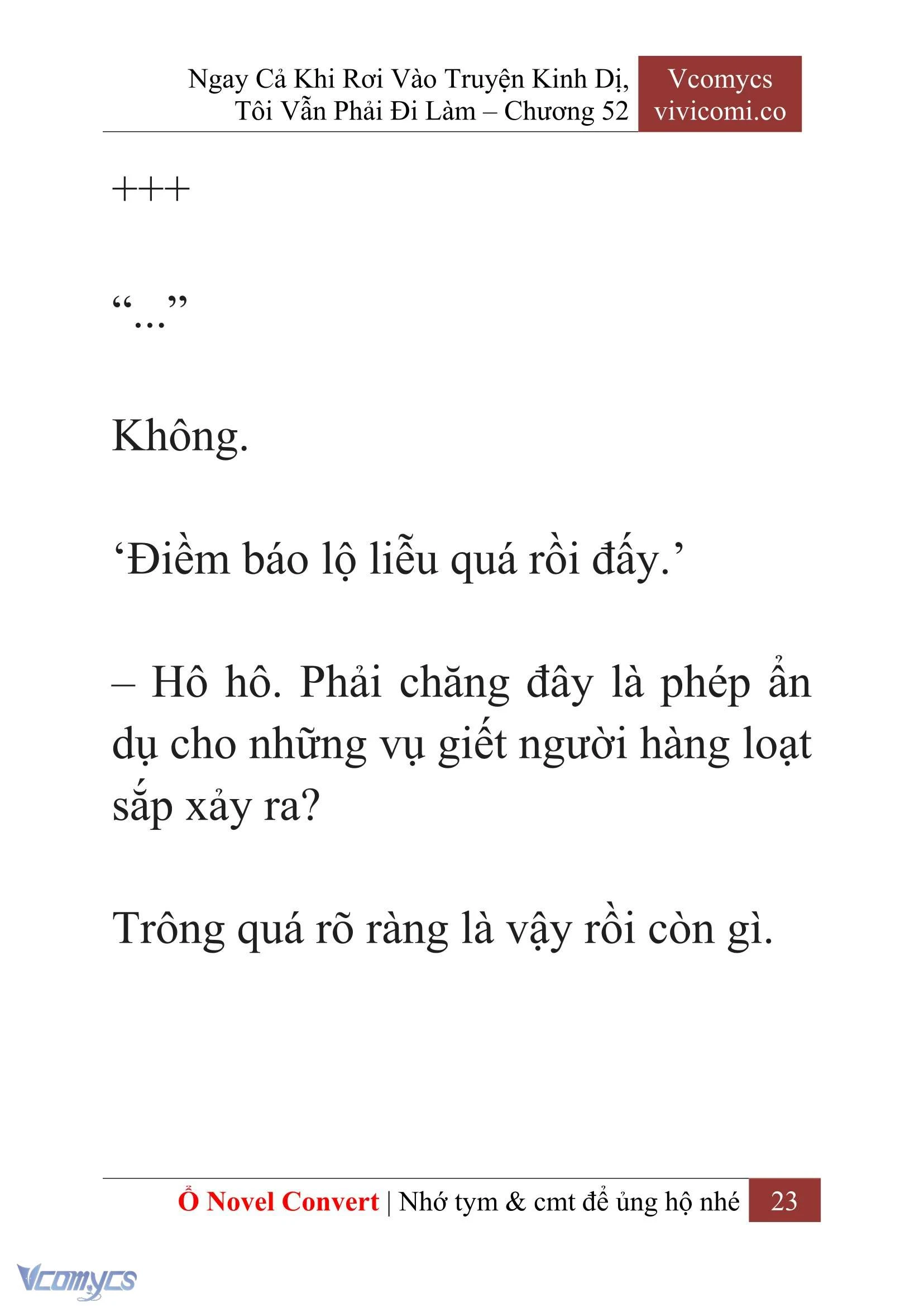[Novel] Ngay Cả Khi Rơi Vào Truyện Kinh Dị, Tôi Vẫn Phải Đi Làm Chapter  52 - 25