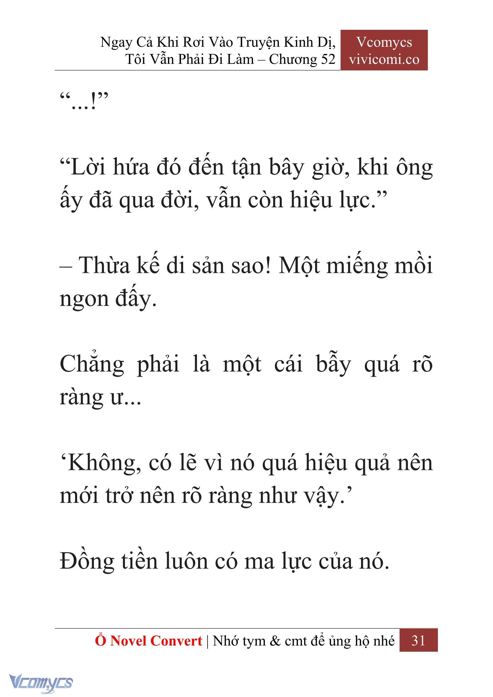 [Novel] Ngay Cả Khi Rơi Vào Truyện Kinh Dị, Tôi Vẫn Phải Đi Làm Chapter  52 - 33