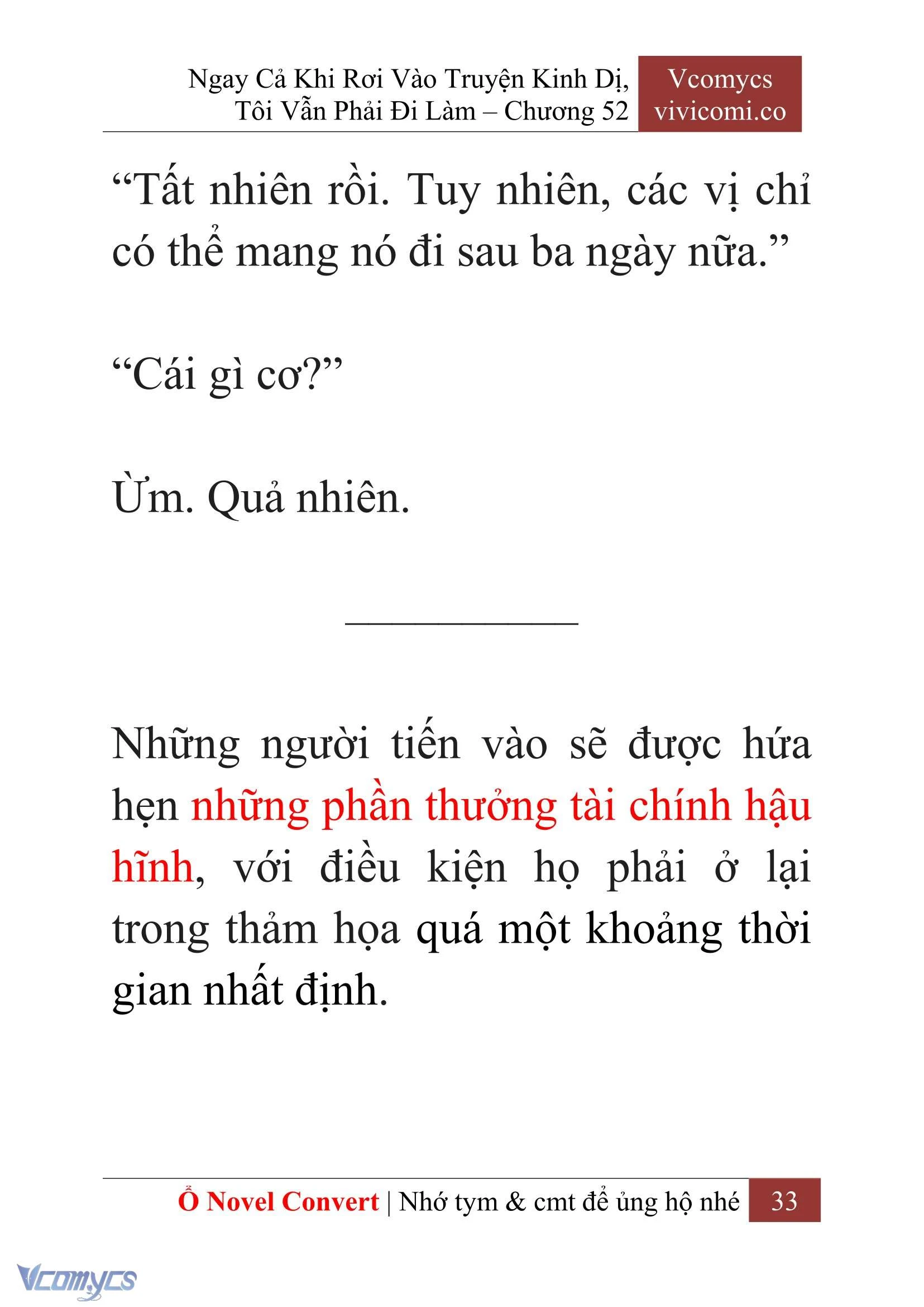 [Novel] Ngay Cả Khi Rơi Vào Truyện Kinh Dị, Tôi Vẫn Phải Đi Làm Chapter  52 - 35
