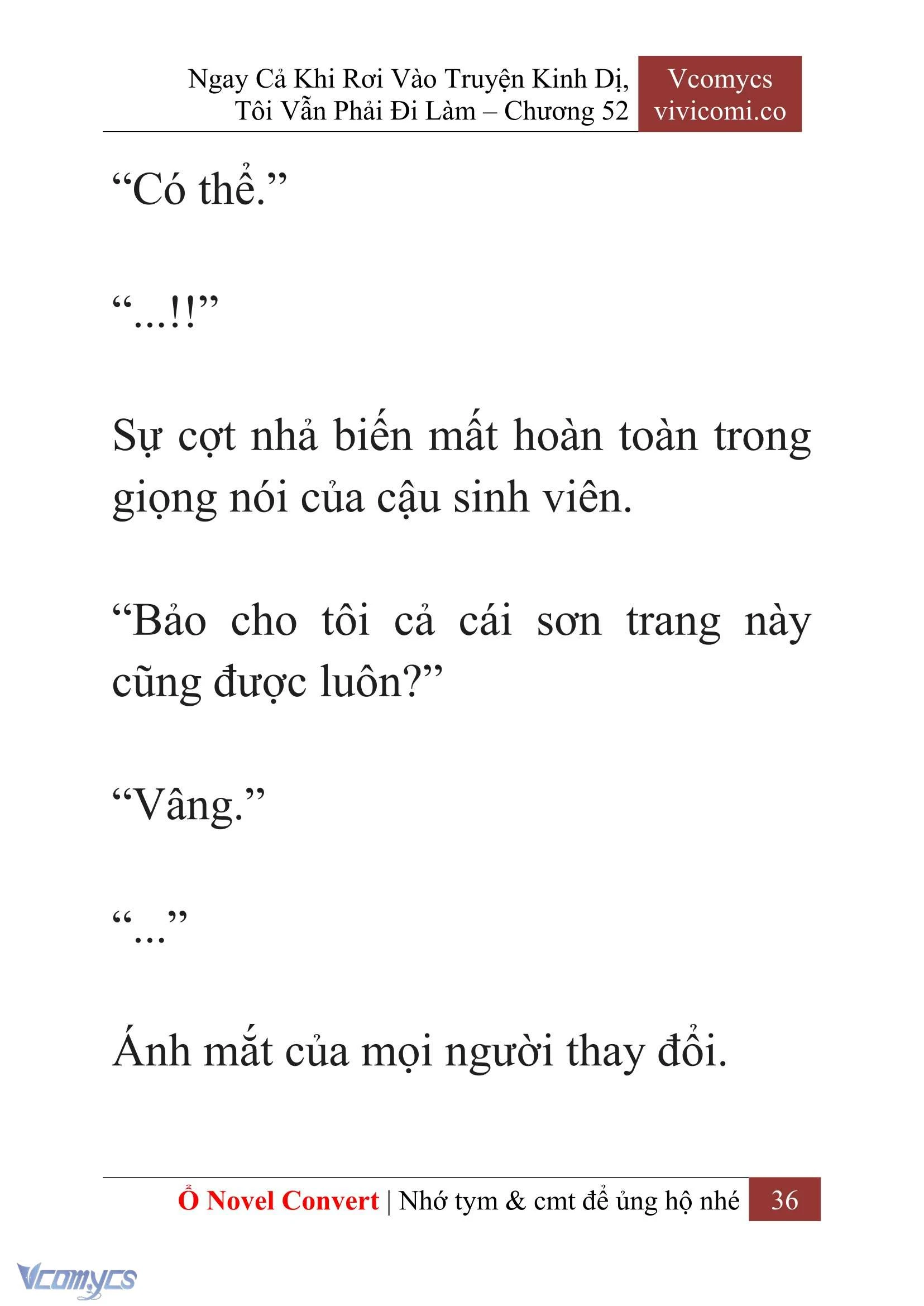 [Novel] Ngay Cả Khi Rơi Vào Truyện Kinh Dị, Tôi Vẫn Phải Đi Làm Chapter  52 - 38