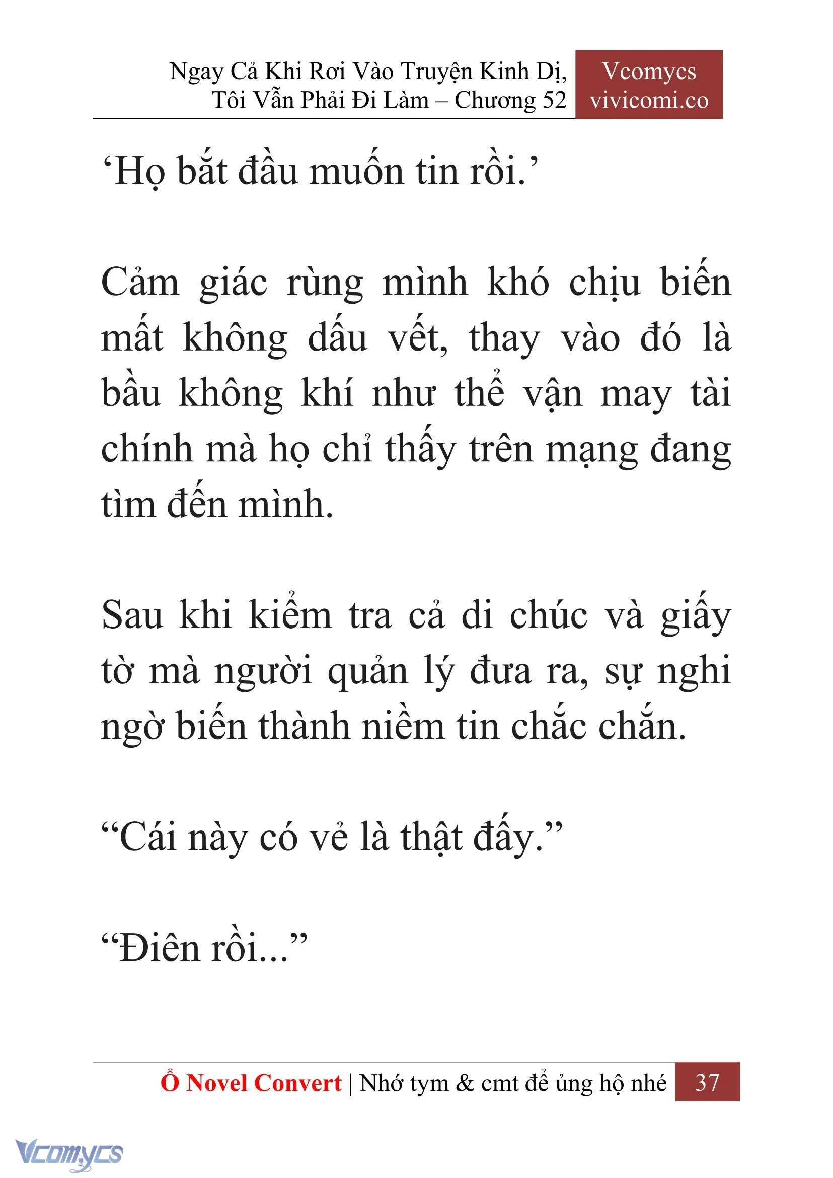 [Novel] Ngay Cả Khi Rơi Vào Truyện Kinh Dị, Tôi Vẫn Phải Đi Làm Chapter  52 - 39