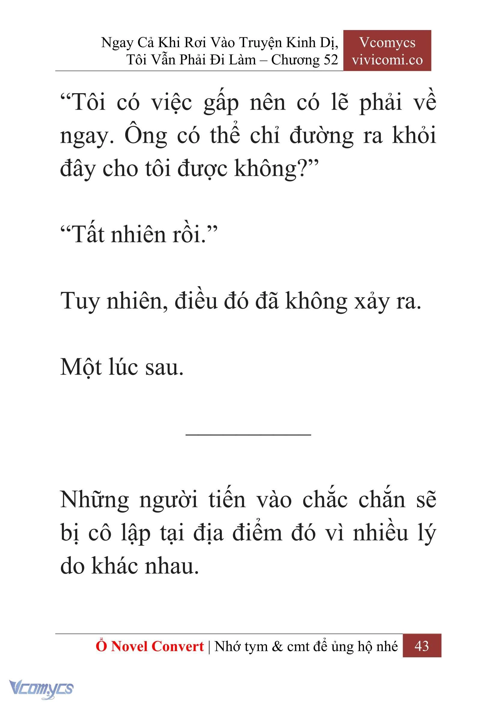 [Novel] Ngay Cả Khi Rơi Vào Truyện Kinh Dị, Tôi Vẫn Phải Đi Làm Chapter  52 - 45