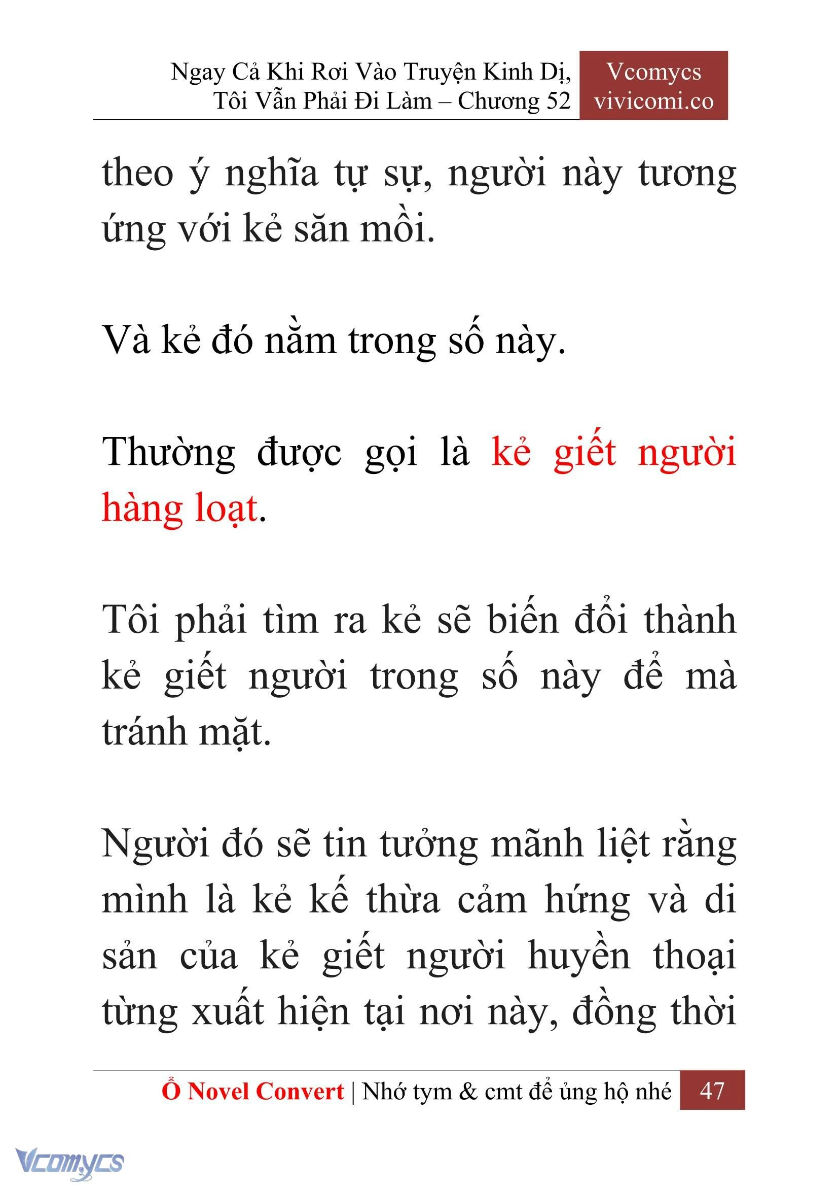 [Novel] Ngay Cả Khi Rơi Vào Truyện Kinh Dị, Tôi Vẫn Phải Đi Làm Chapter  52 - 49