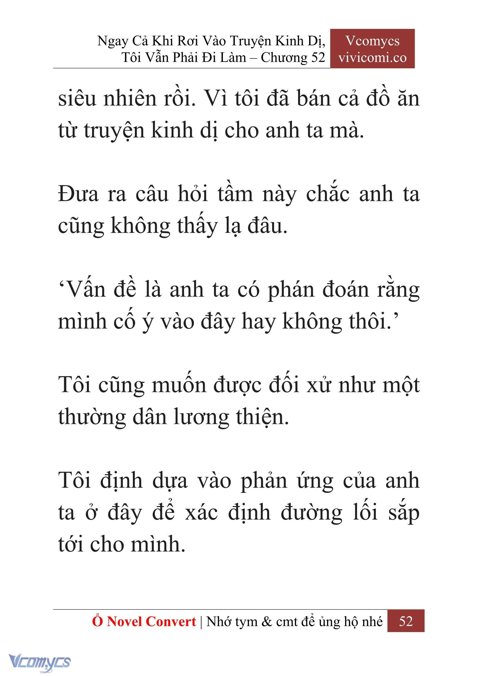 [Novel] Ngay Cả Khi Rơi Vào Truyện Kinh Dị, Tôi Vẫn Phải Đi Làm Chapter  52 - 54
