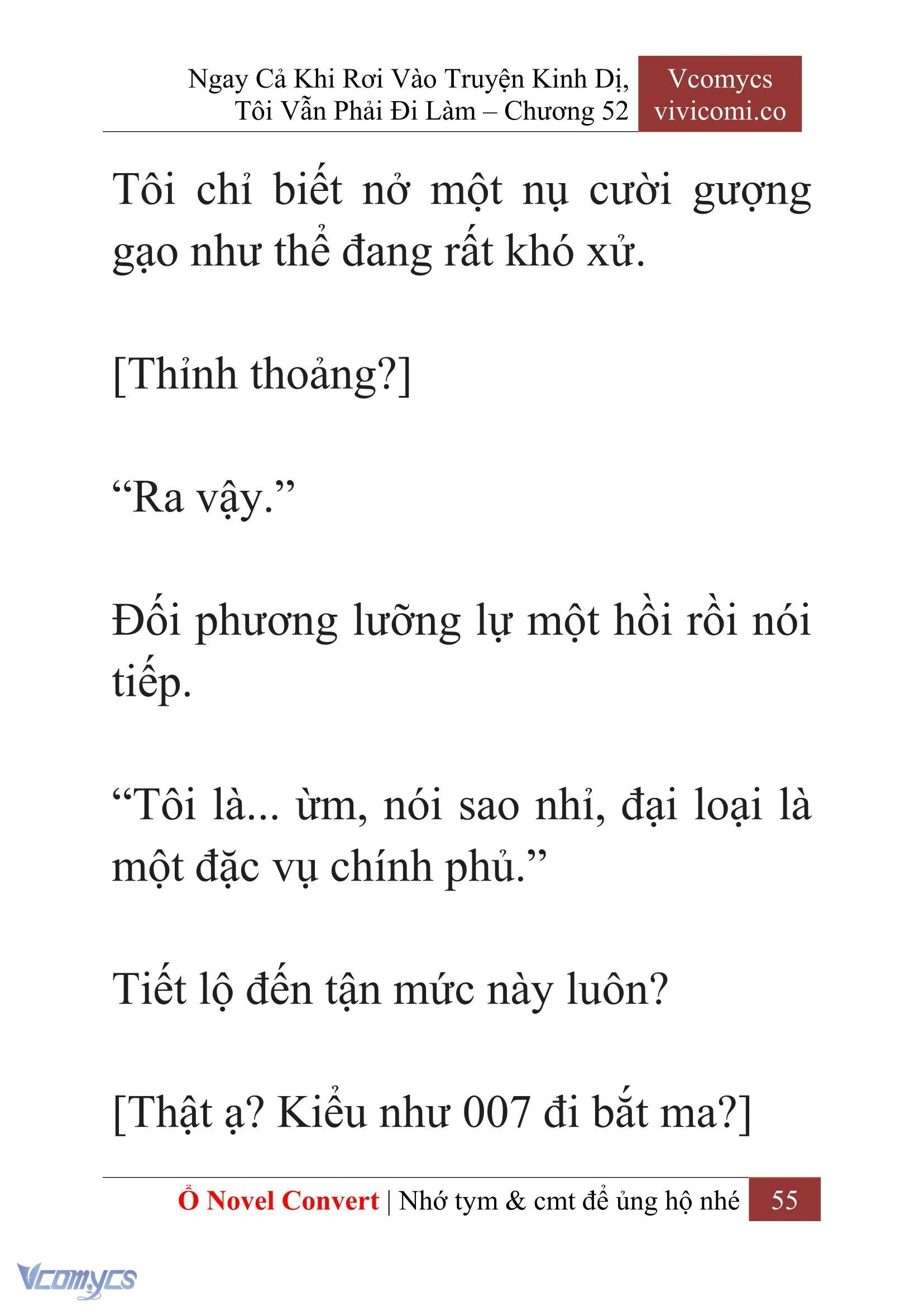 [Novel] Ngay Cả Khi Rơi Vào Truyện Kinh Dị, Tôi Vẫn Phải Đi Làm Chapter  52 - 57