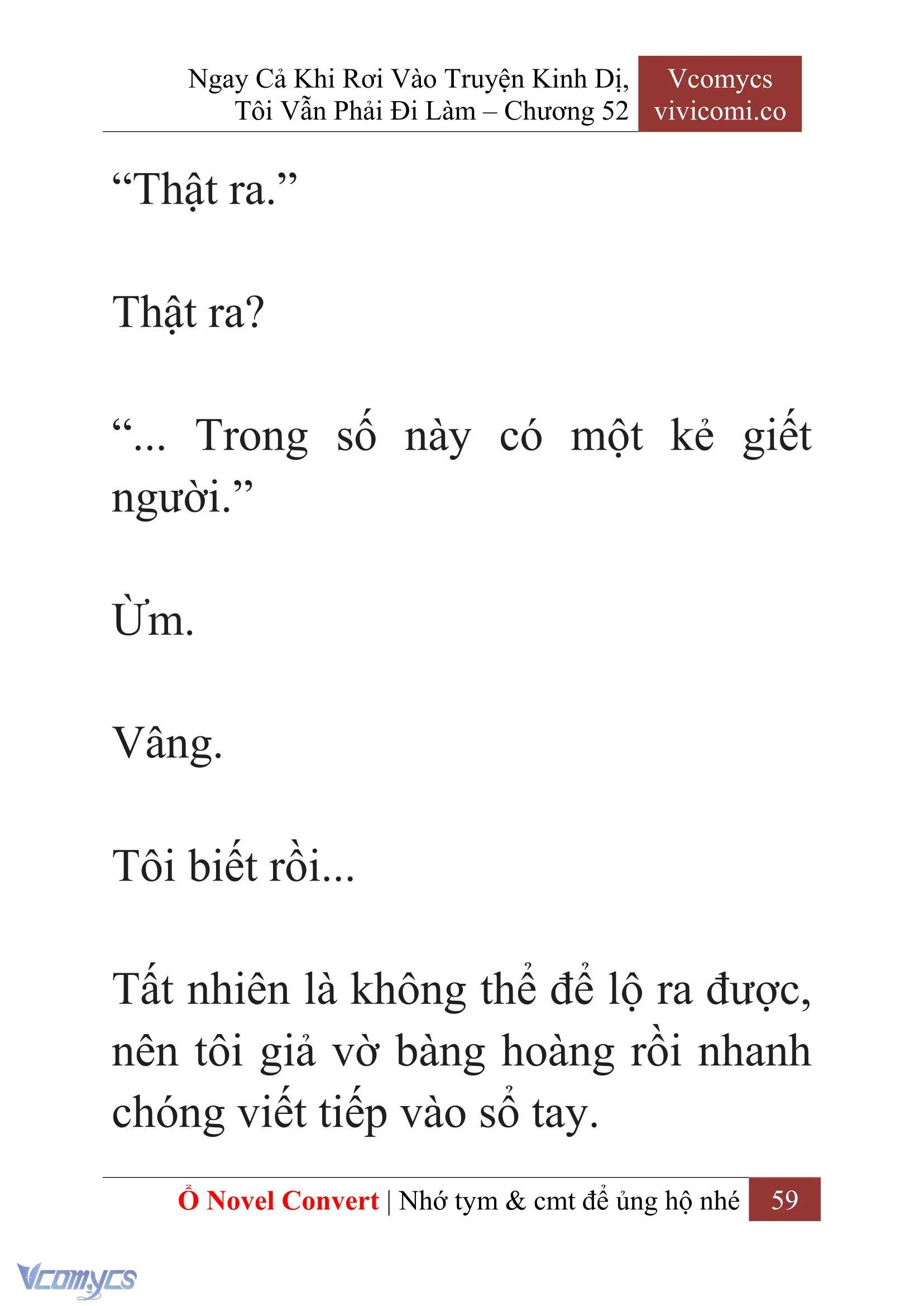 [Novel] Ngay Cả Khi Rơi Vào Truyện Kinh Dị, Tôi Vẫn Phải Đi Làm Chapter  52 - 61