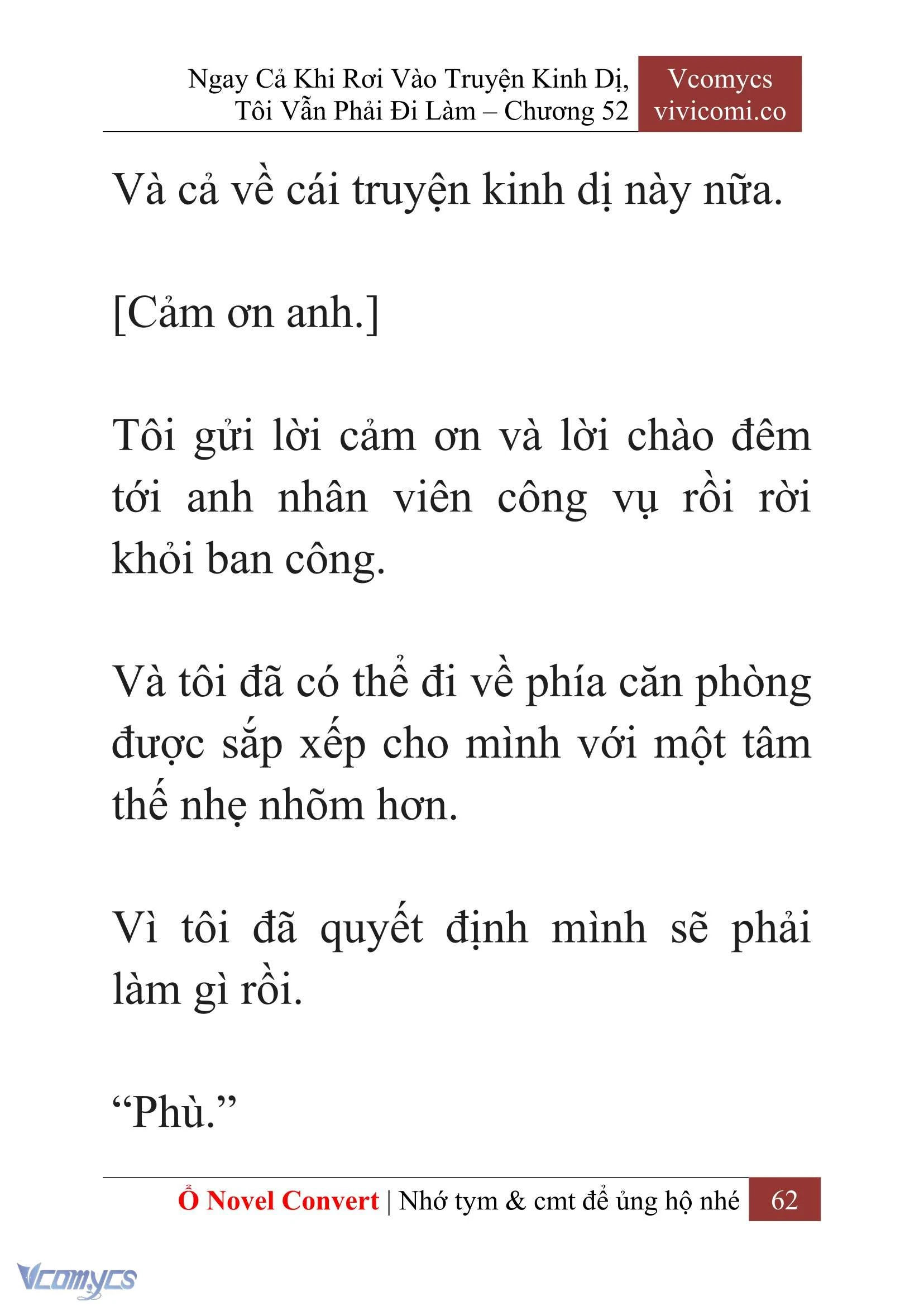 [Novel] Ngay Cả Khi Rơi Vào Truyện Kinh Dị, Tôi Vẫn Phải Đi Làm Chapter  52 - 64