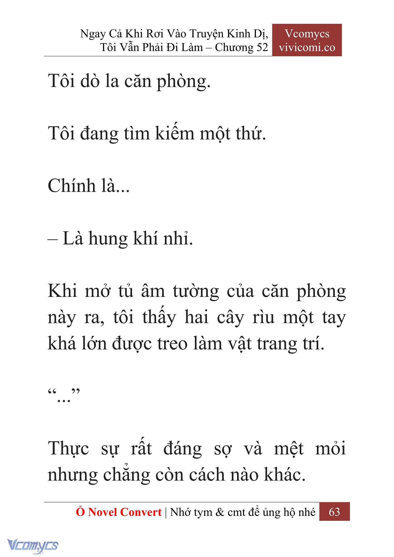 [Novel] Ngay Cả Khi Rơi Vào Truyện Kinh Dị, Tôi Vẫn Phải Đi Làm Chapter  52 - 65