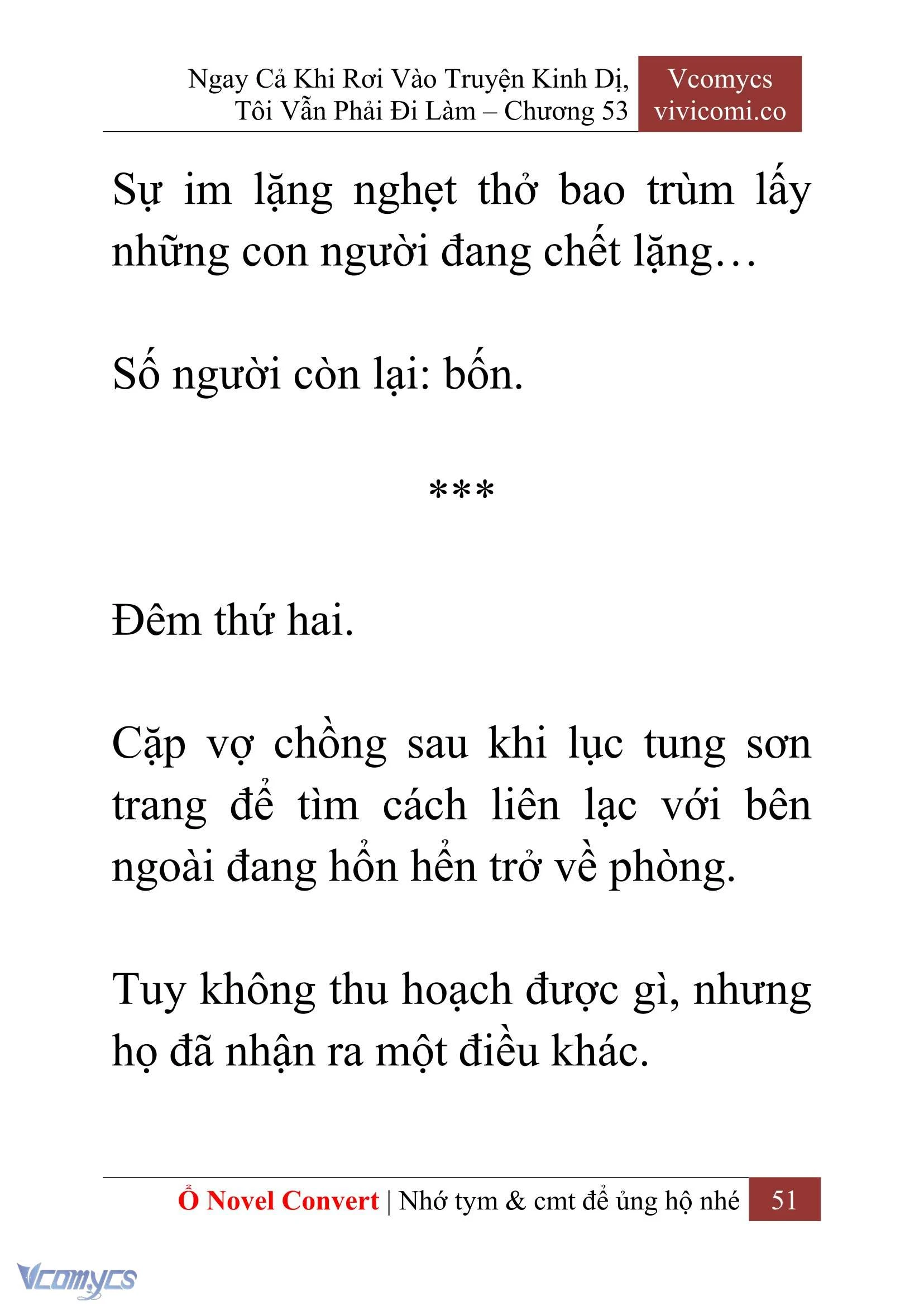 [Novel] Ngay Cả Khi Rơi Vào Truyện Kinh Dị, Tôi Vẫn Phải Đi Làm Chapter  53 - 53