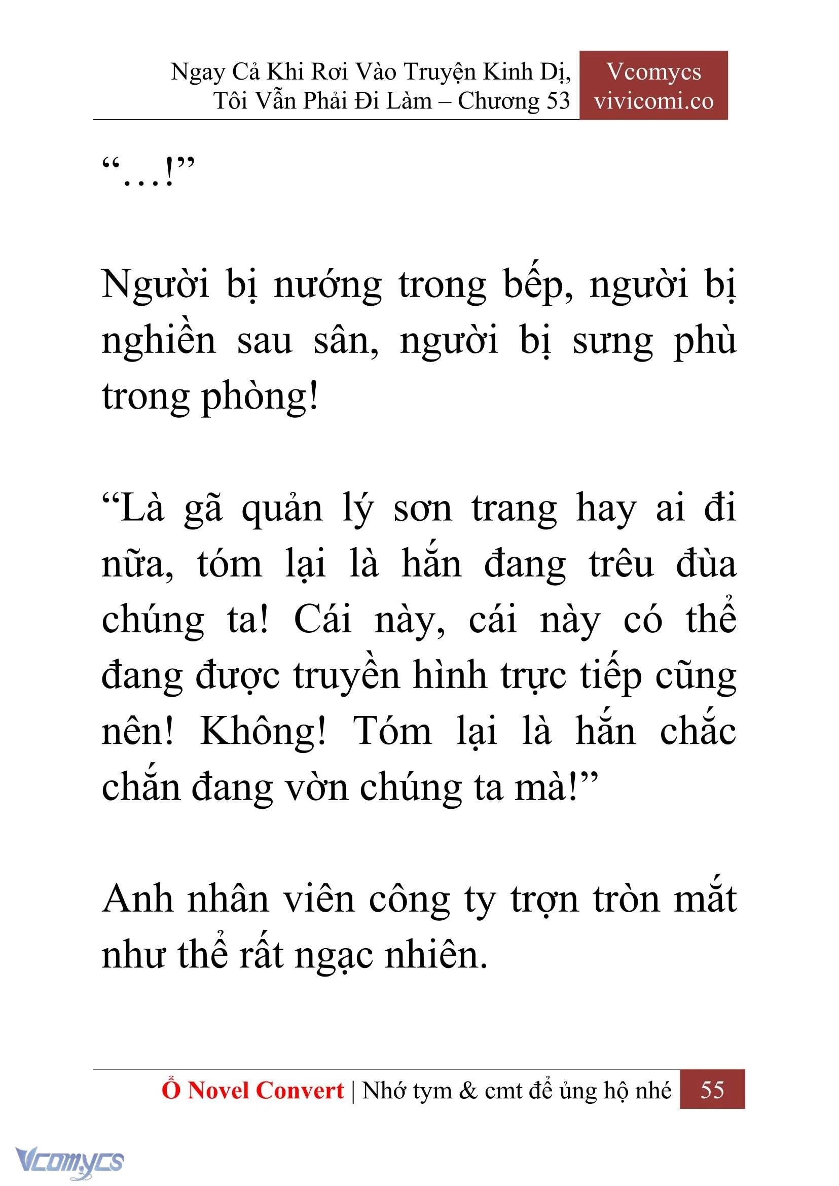[Novel] Ngay Cả Khi Rơi Vào Truyện Kinh Dị, Tôi Vẫn Phải Đi Làm Chapter  53 - 57