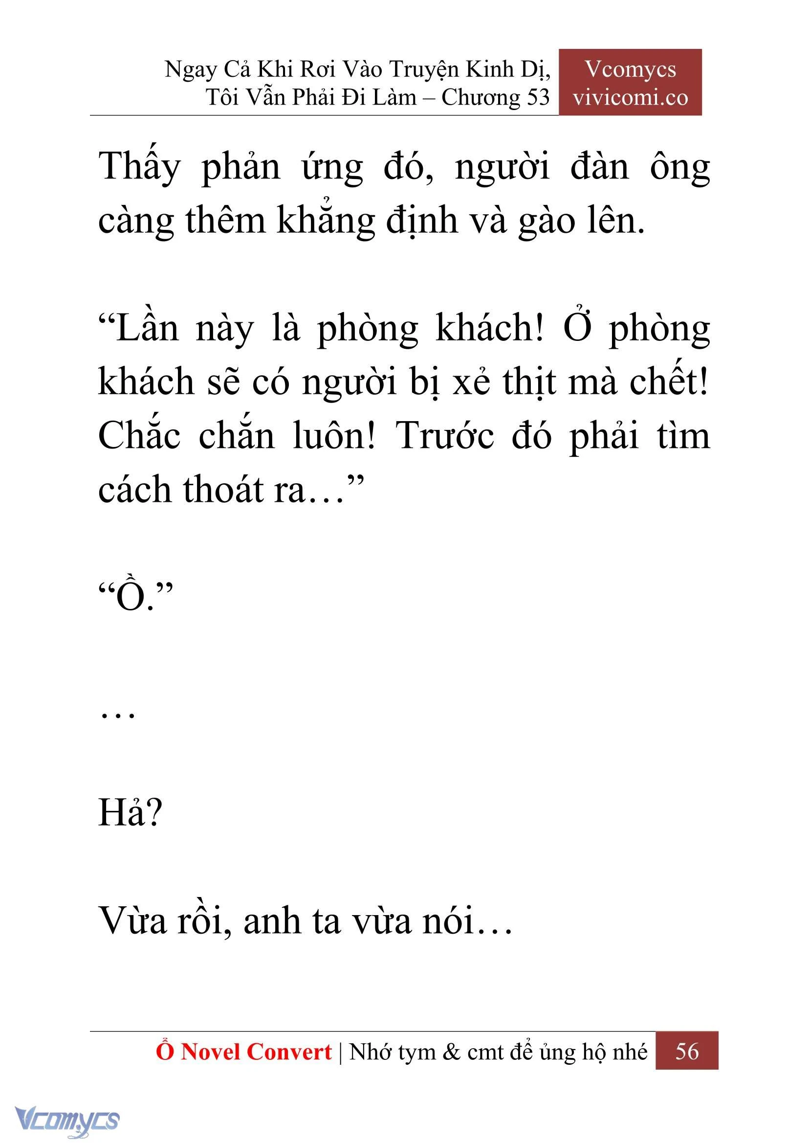 [Novel] Ngay Cả Khi Rơi Vào Truyện Kinh Dị, Tôi Vẫn Phải Đi Làm Chapter  53 - 58