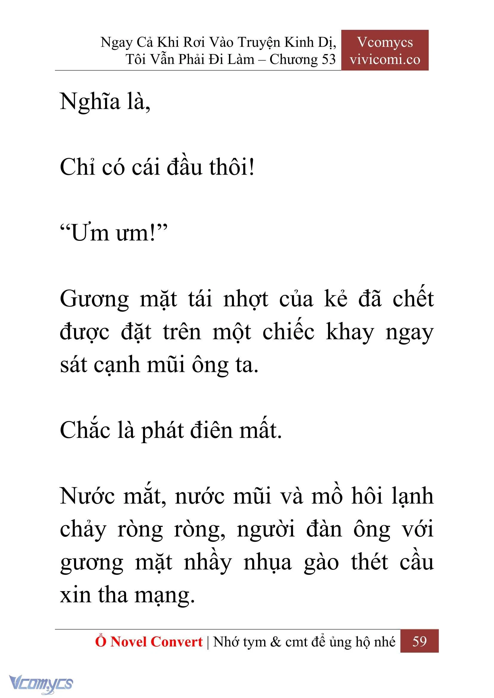 [Novel] Ngay Cả Khi Rơi Vào Truyện Kinh Dị, Tôi Vẫn Phải Đi Làm Chapter  53 - 61