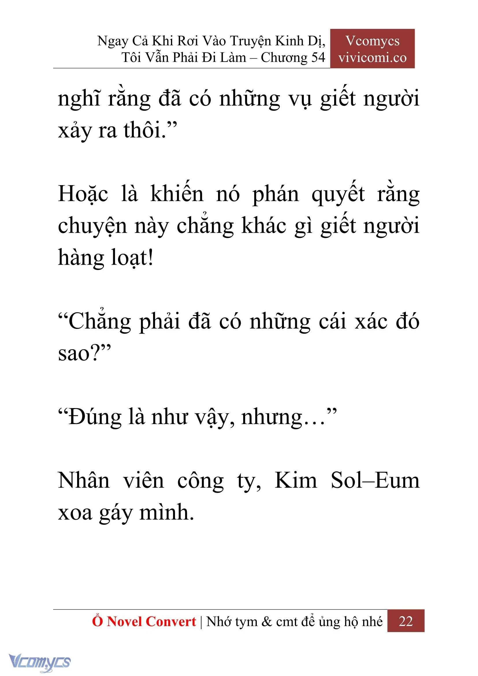 [Novel] Ngay Cả Khi Rơi Vào Truyện Kinh Dị, Tôi Vẫn Phải Đi Làm Chapter  54 - 24