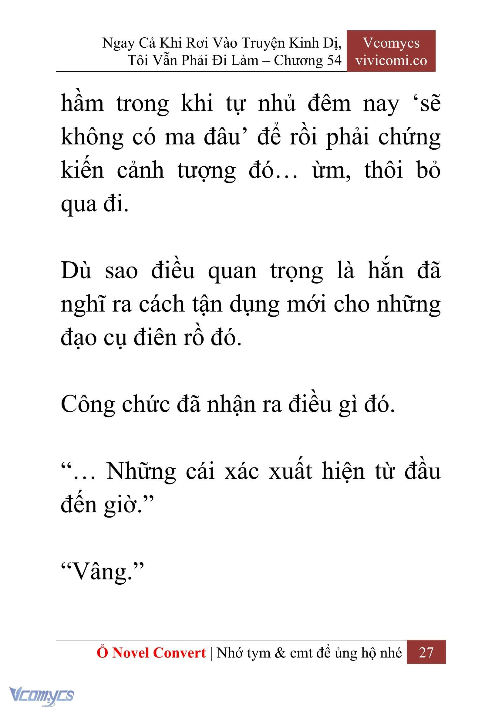 [Novel] Ngay Cả Khi Rơi Vào Truyện Kinh Dị, Tôi Vẫn Phải Đi Làm Chapter  54 - 29