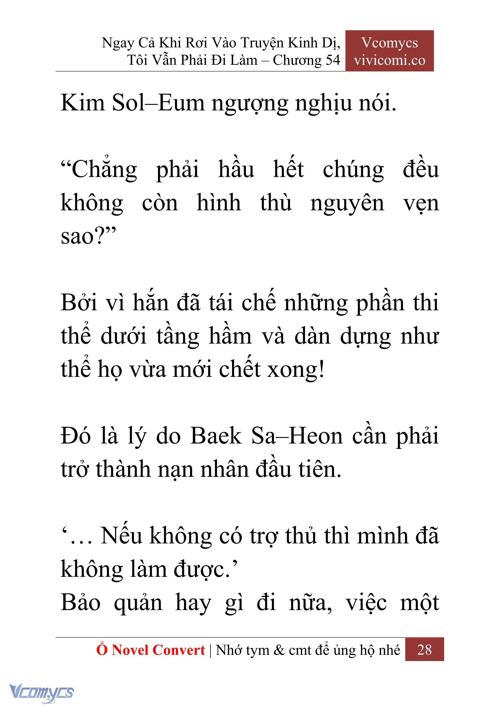 [Novel] Ngay Cả Khi Rơi Vào Truyện Kinh Dị, Tôi Vẫn Phải Đi Làm Chapter  54 - 30