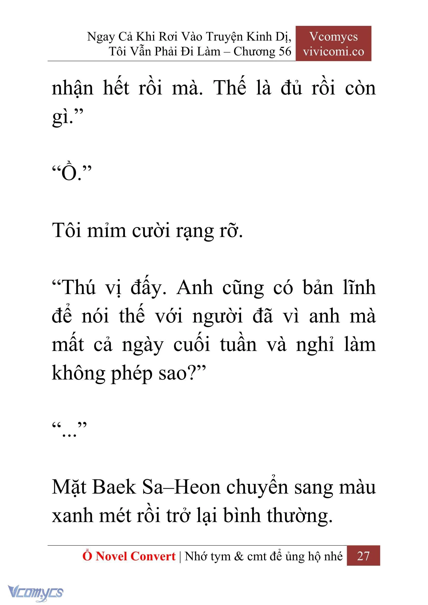 [Novel] Ngay Cả Khi Rơi Vào Truyện Kinh Dị, Tôi Vẫn Phải Đi Làm Chapter  56 - 29
