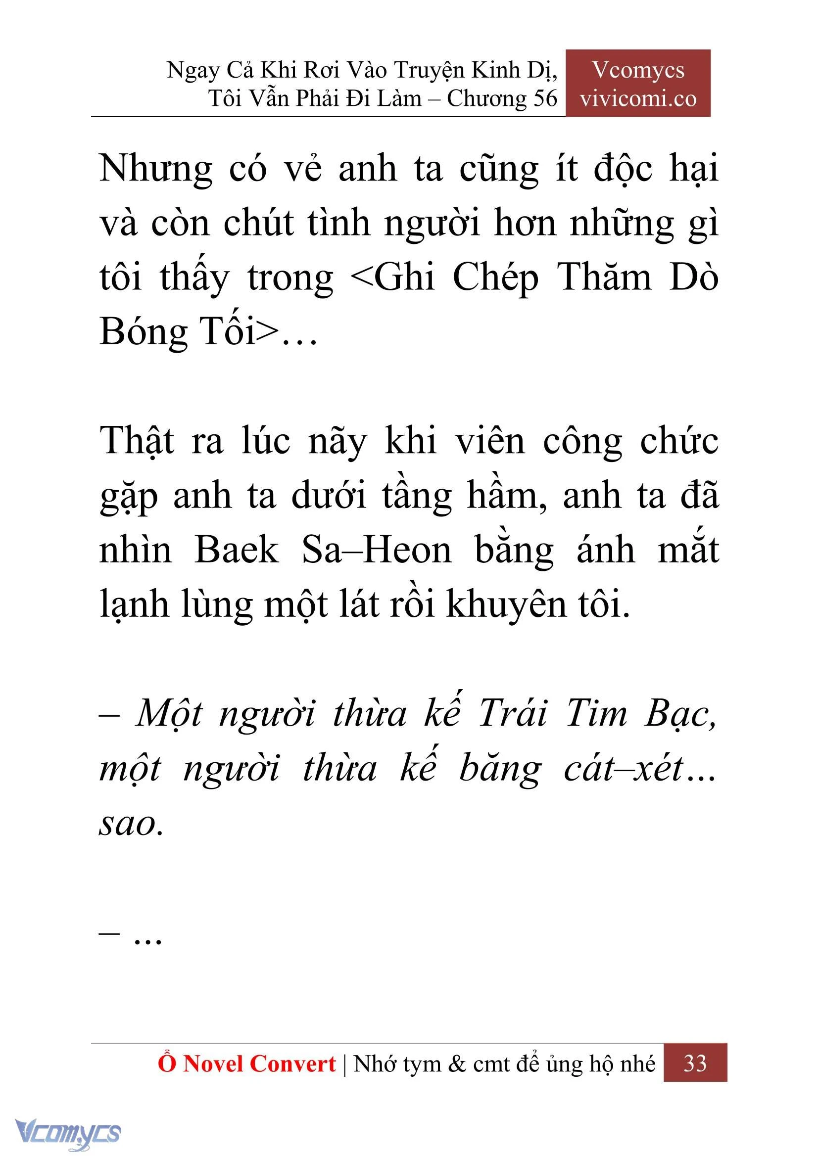 [Novel] Ngay Cả Khi Rơi Vào Truyện Kinh Dị, Tôi Vẫn Phải Đi Làm Chapter  56 - 35