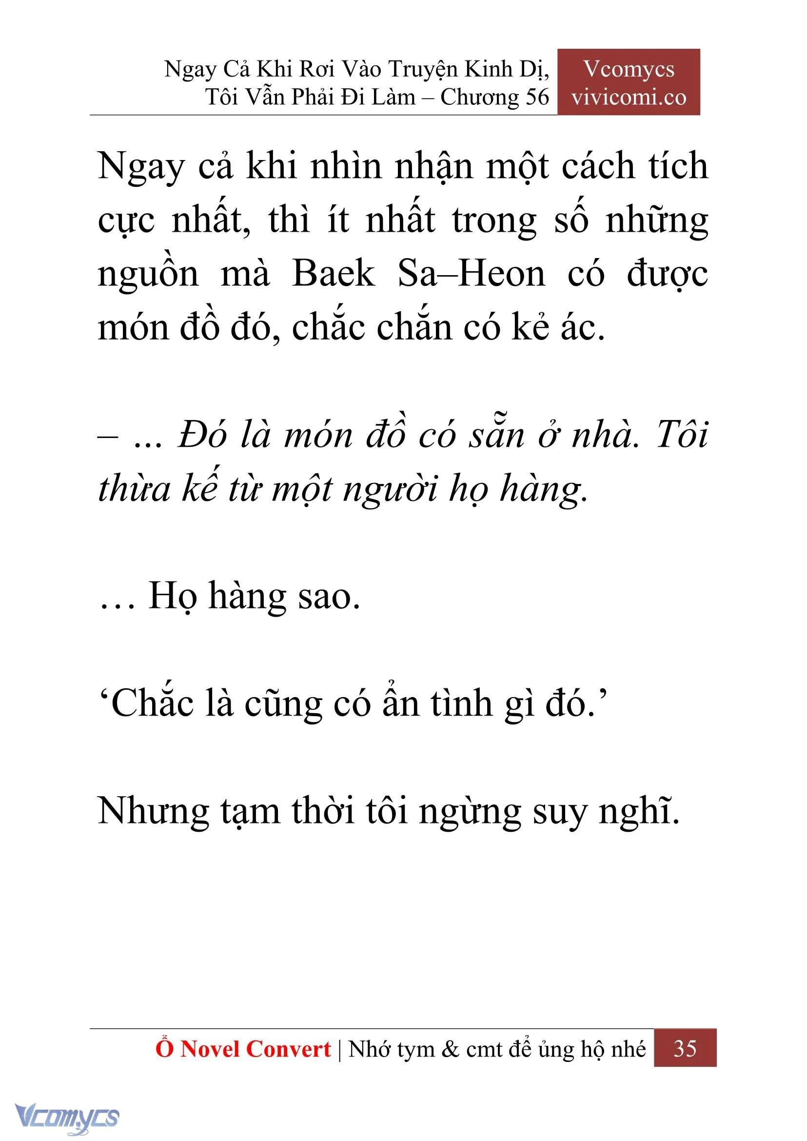 [Novel] Ngay Cả Khi Rơi Vào Truyện Kinh Dị, Tôi Vẫn Phải Đi Làm Chapter  56 - 37