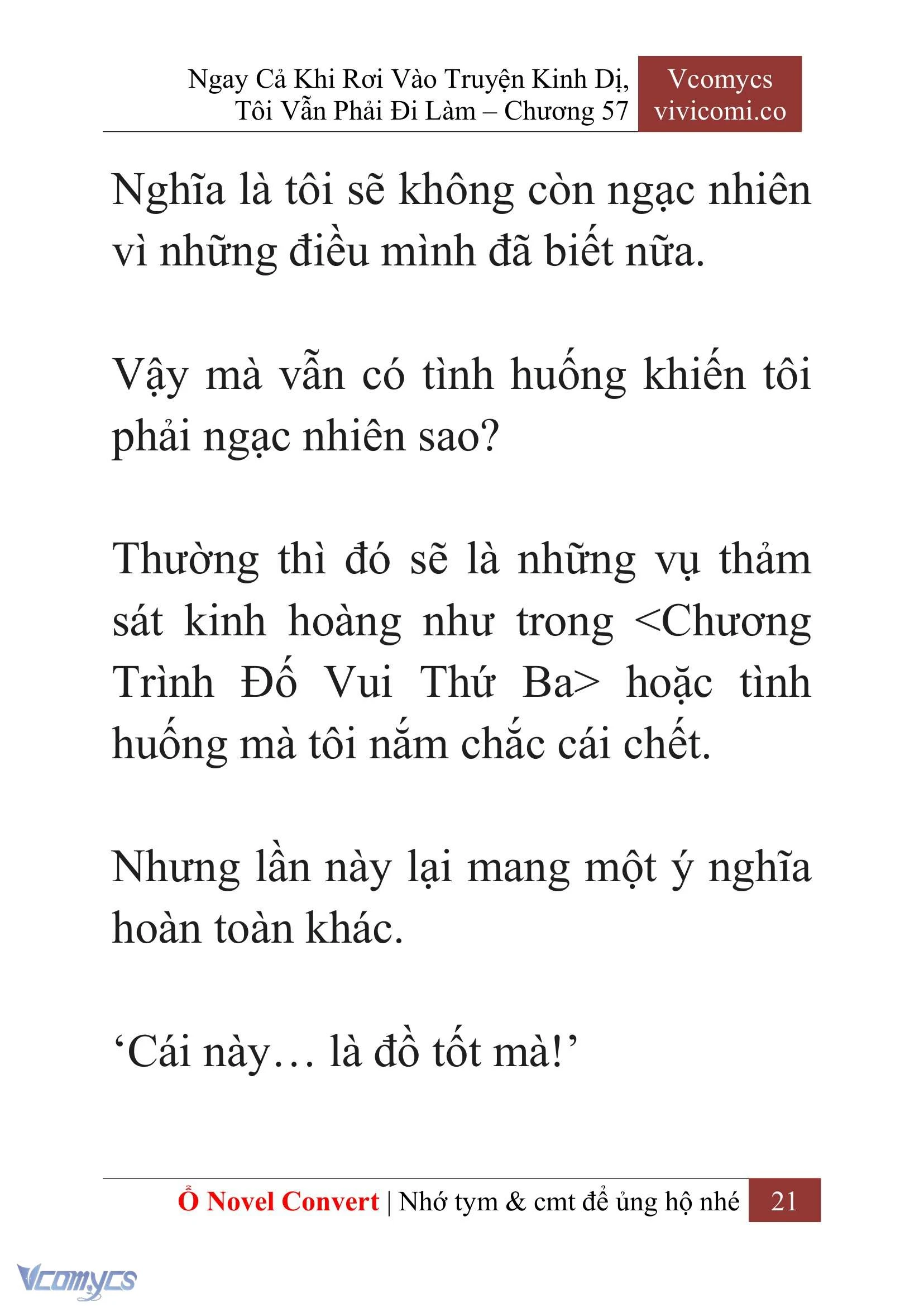 [Novel] Ngay Cả Khi Rơi Vào Truyện Kinh Dị, Tôi Vẫn Phải Đi Làm Chapter  57 - 24