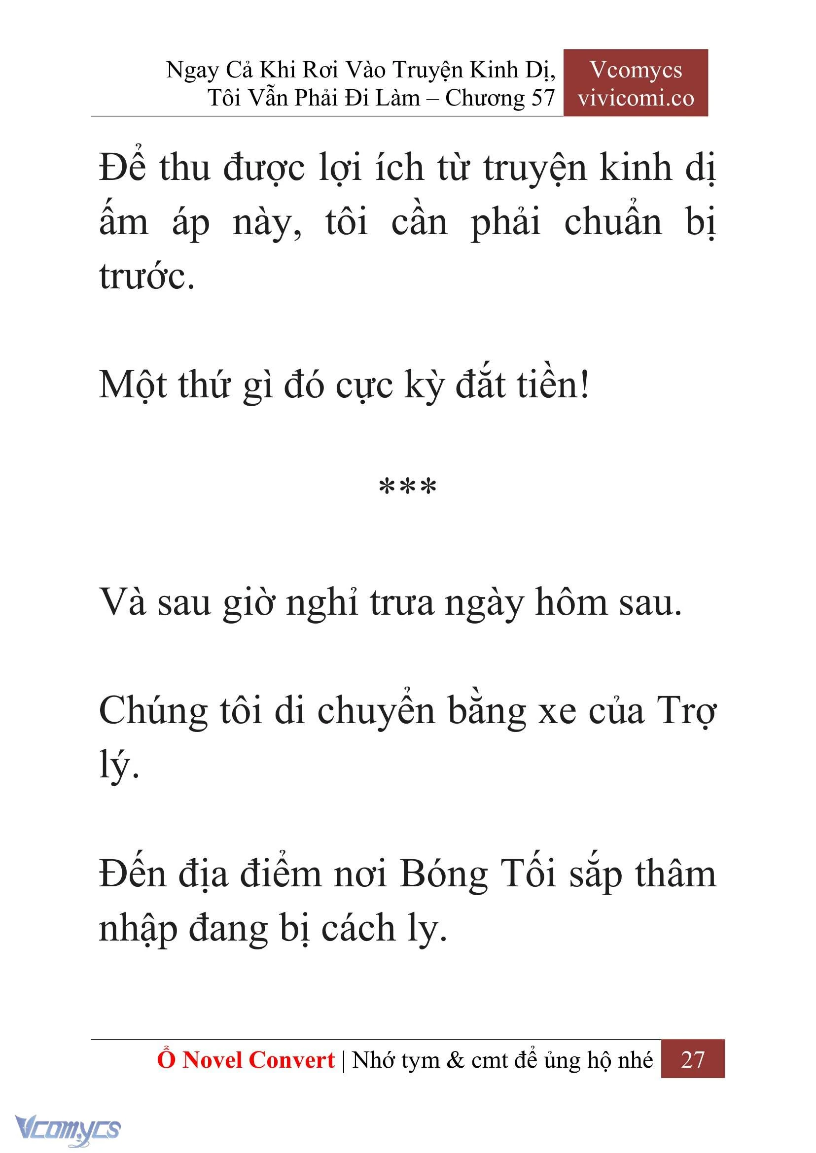 [Novel] Ngay Cả Khi Rơi Vào Truyện Kinh Dị, Tôi Vẫn Phải Đi Làm Chapter  57 - 30