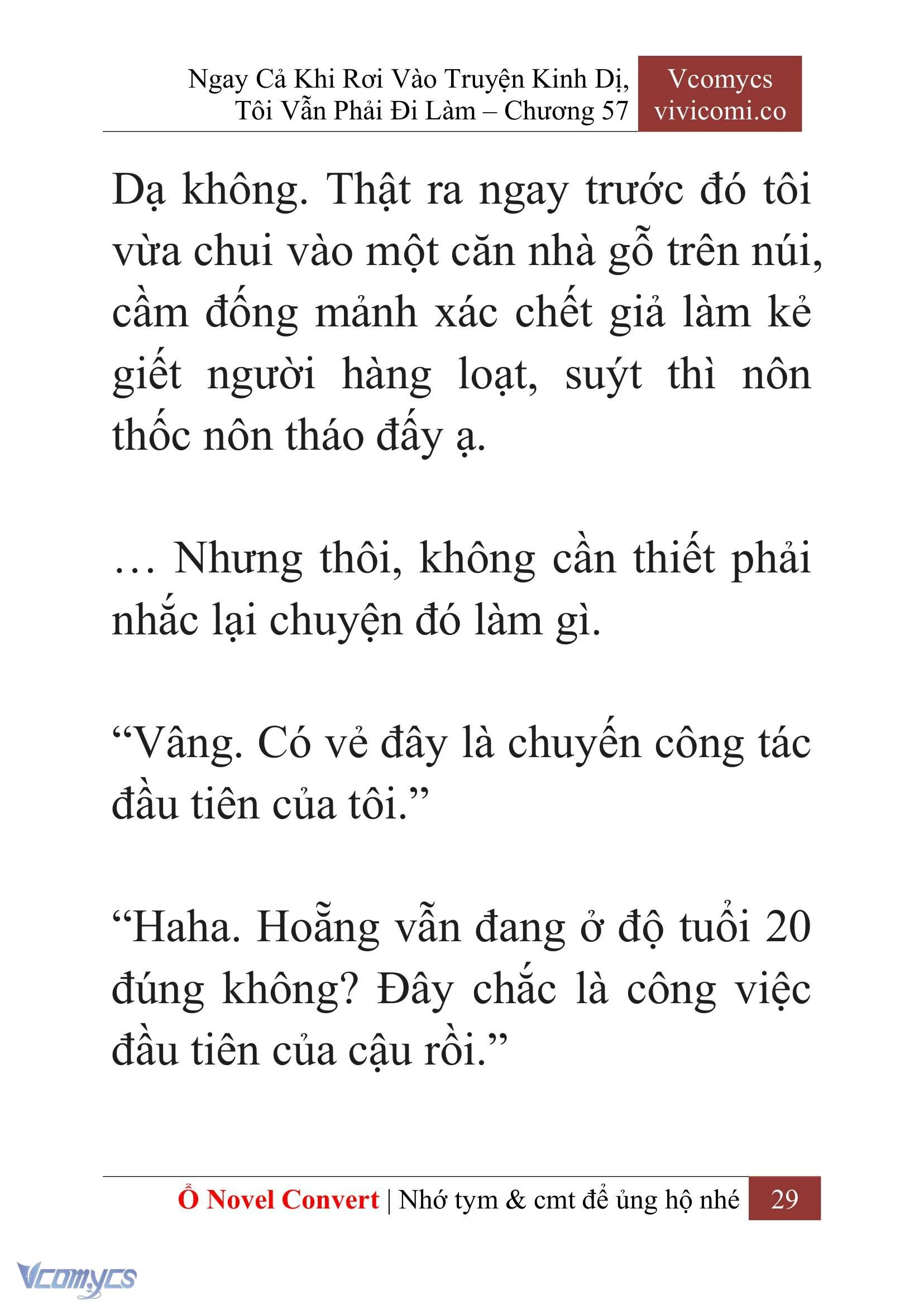 [Novel] Ngay Cả Khi Rơi Vào Truyện Kinh Dị, Tôi Vẫn Phải Đi Làm Chapter  57 - 32