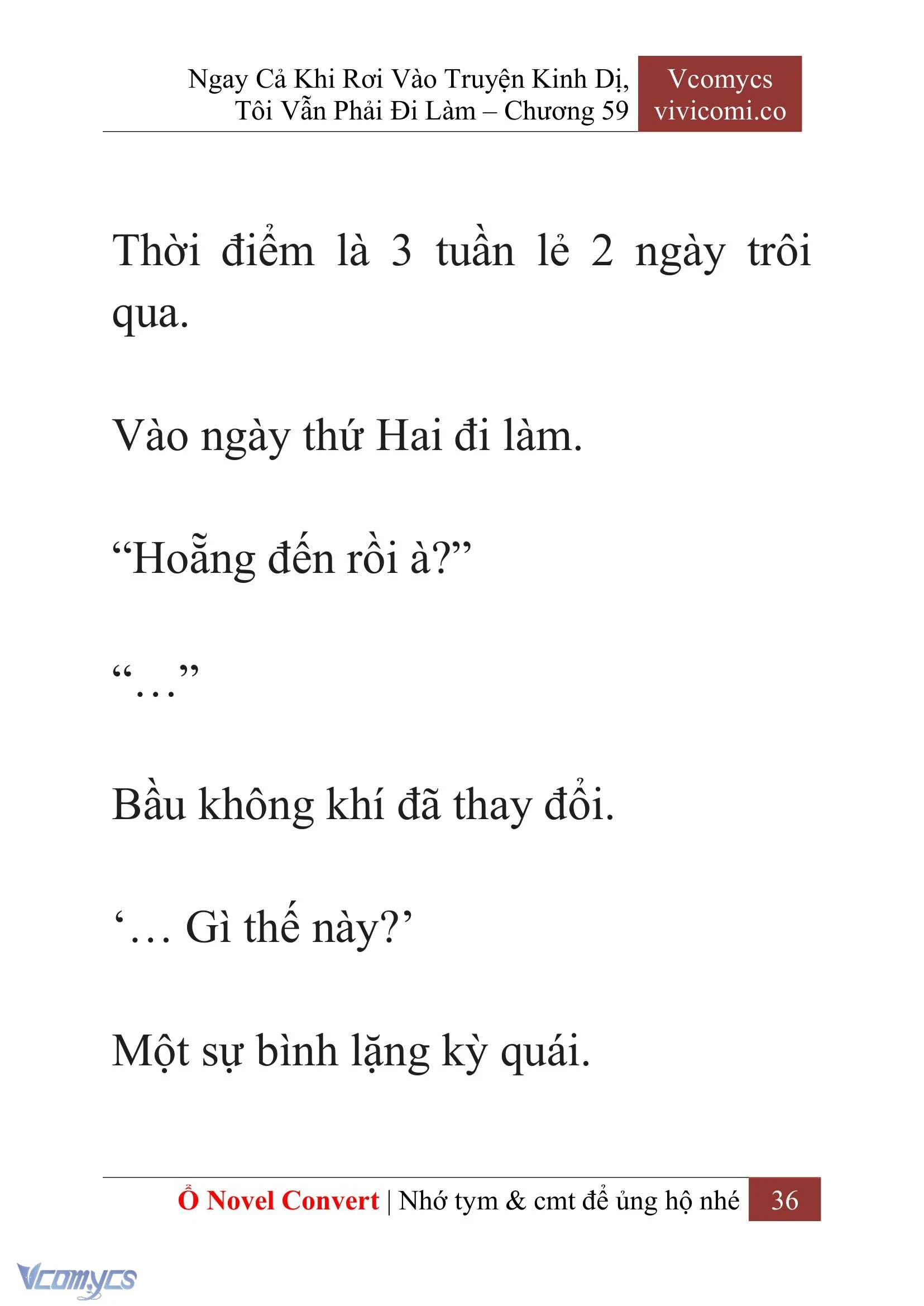 [Novel] Ngay Cả Khi Rơi Vào Truyện Kinh Dị, Tôi Vẫn Phải Đi Làm Chapter  59 - 39