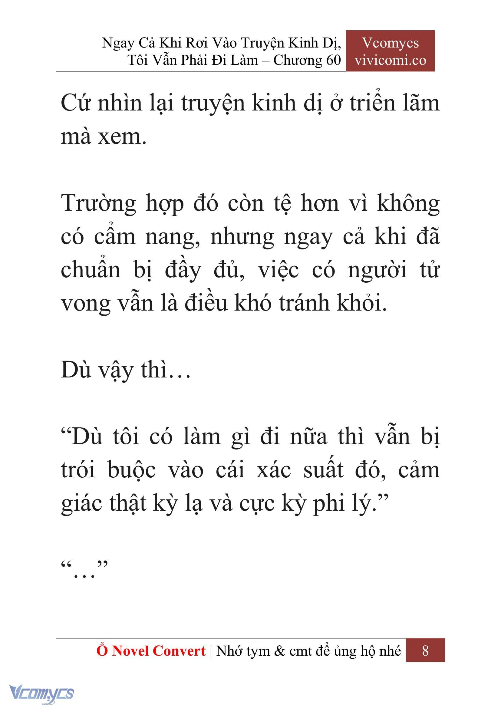 [Novel] Ngay Cả Khi Rơi Vào Truyện Kinh Dị, Tôi Vẫn Phải Đi Làm Chapter  60 - 11