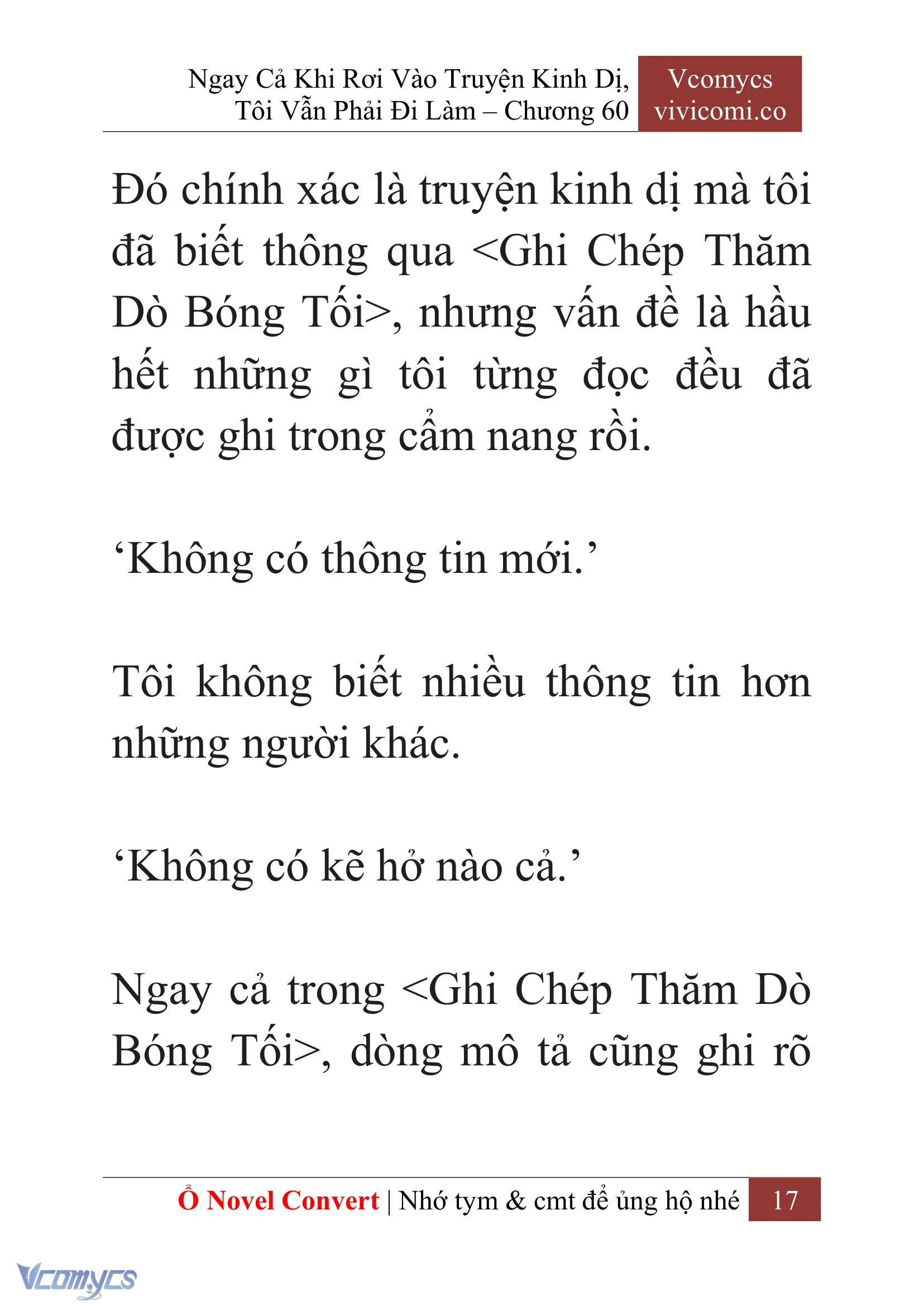 [Novel] Ngay Cả Khi Rơi Vào Truyện Kinh Dị, Tôi Vẫn Phải Đi Làm Chapter  60 - 20